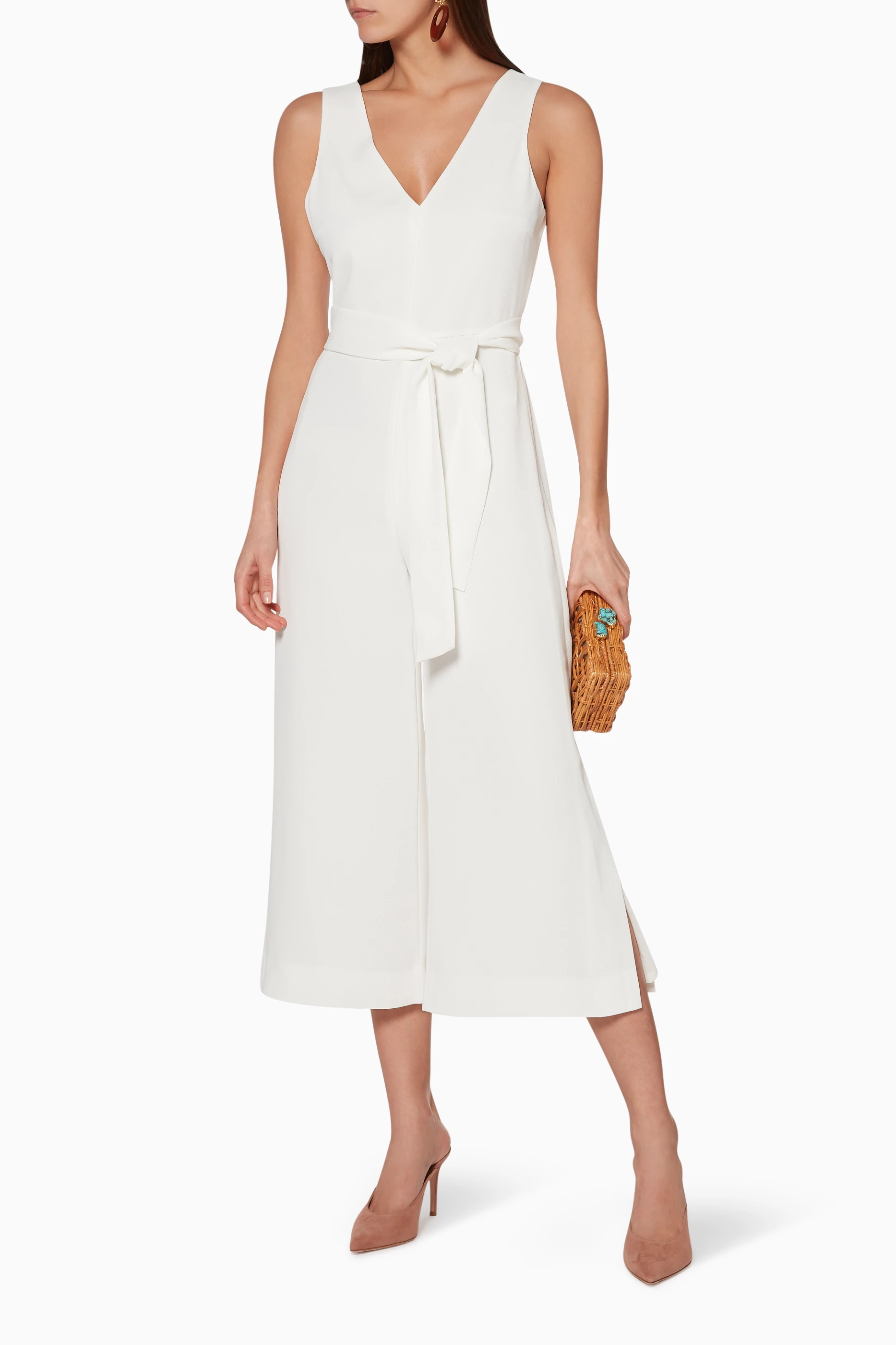 Buy Club Monaco White Pearl Akinya Jumpsuit for Women in Kuwait