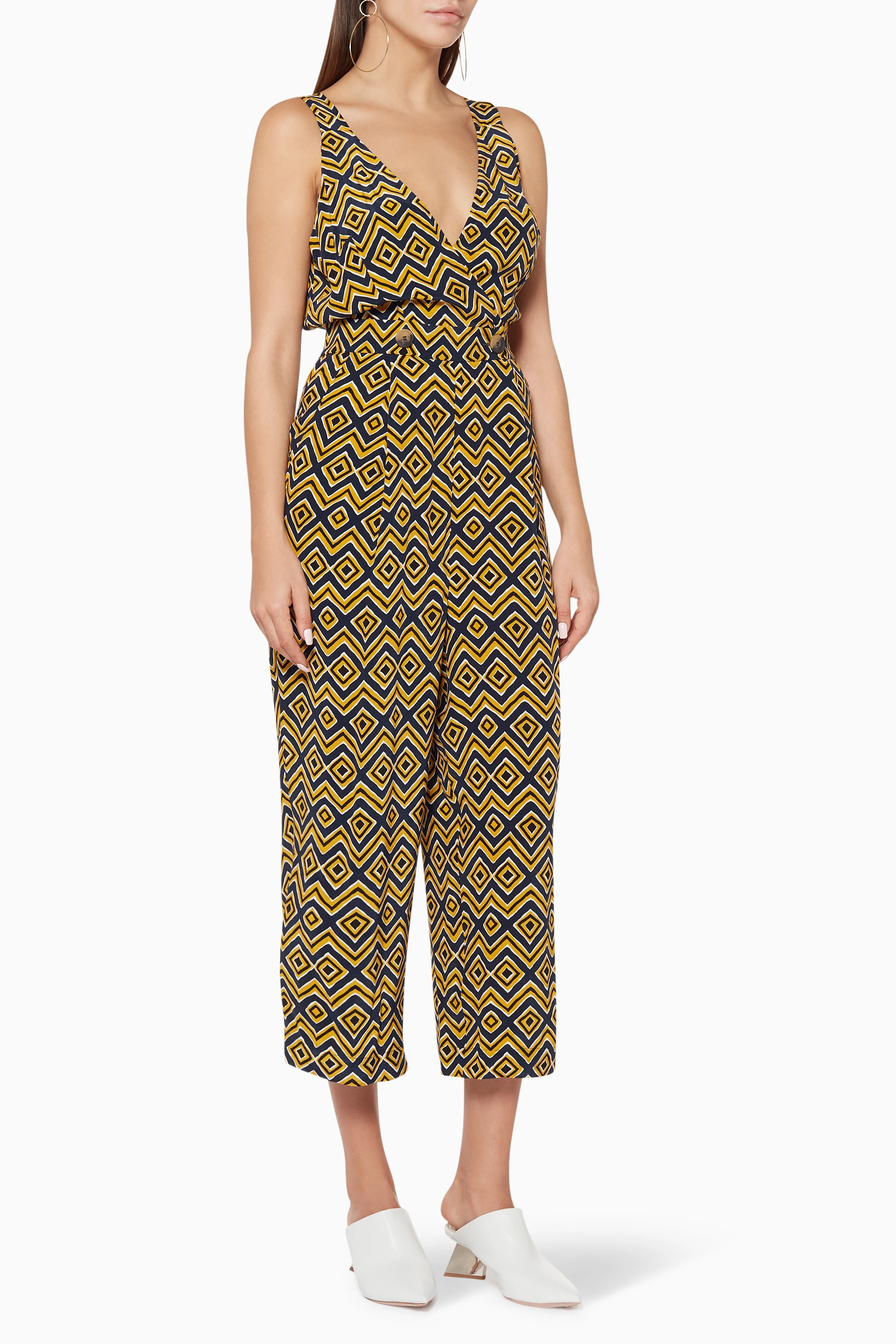 Whistles lara button 2024 jumpsuit