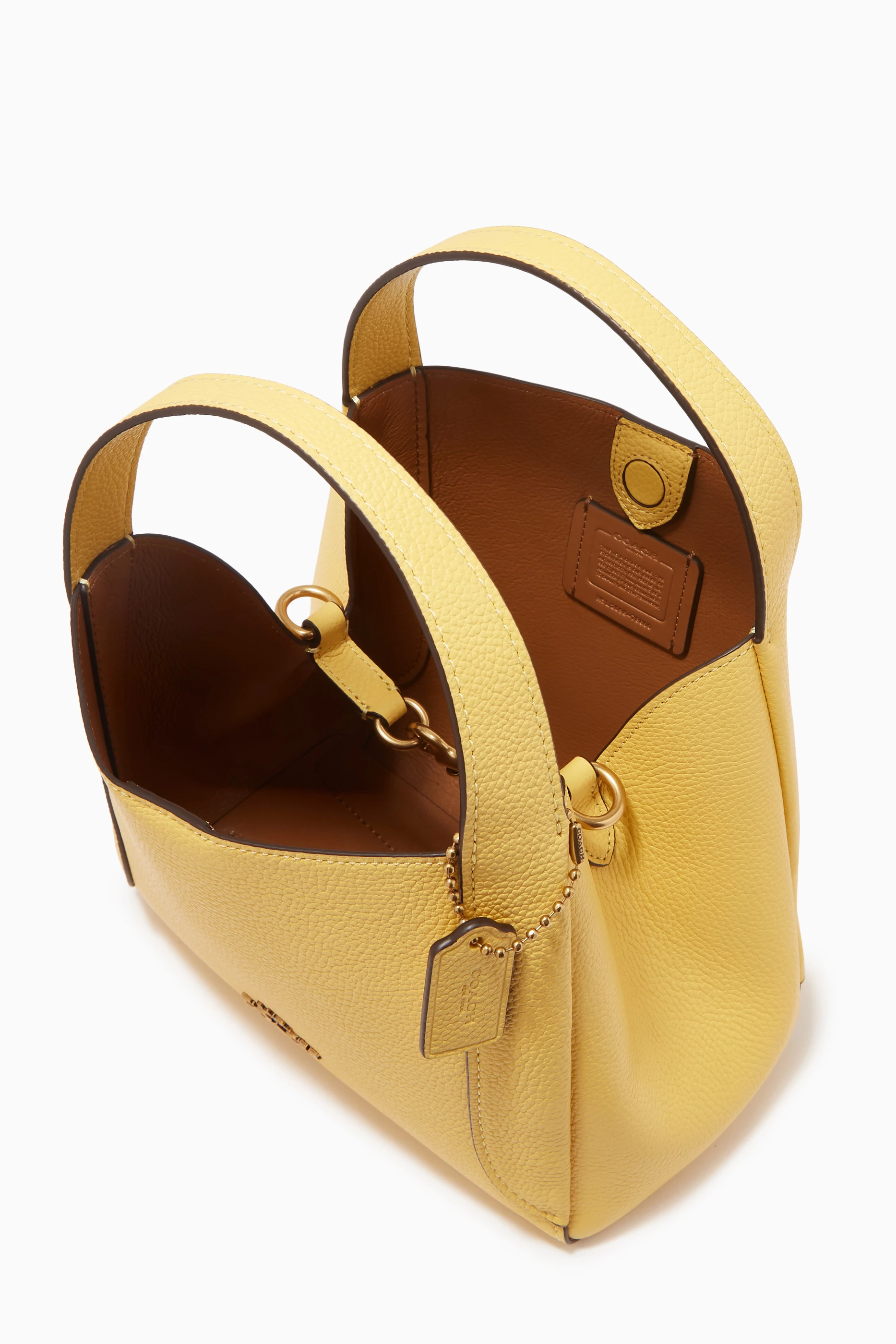 Buy Coach Yellow Hadley Hobo 21 Bag in Pebble Leather for WOMEN in Kuwait
