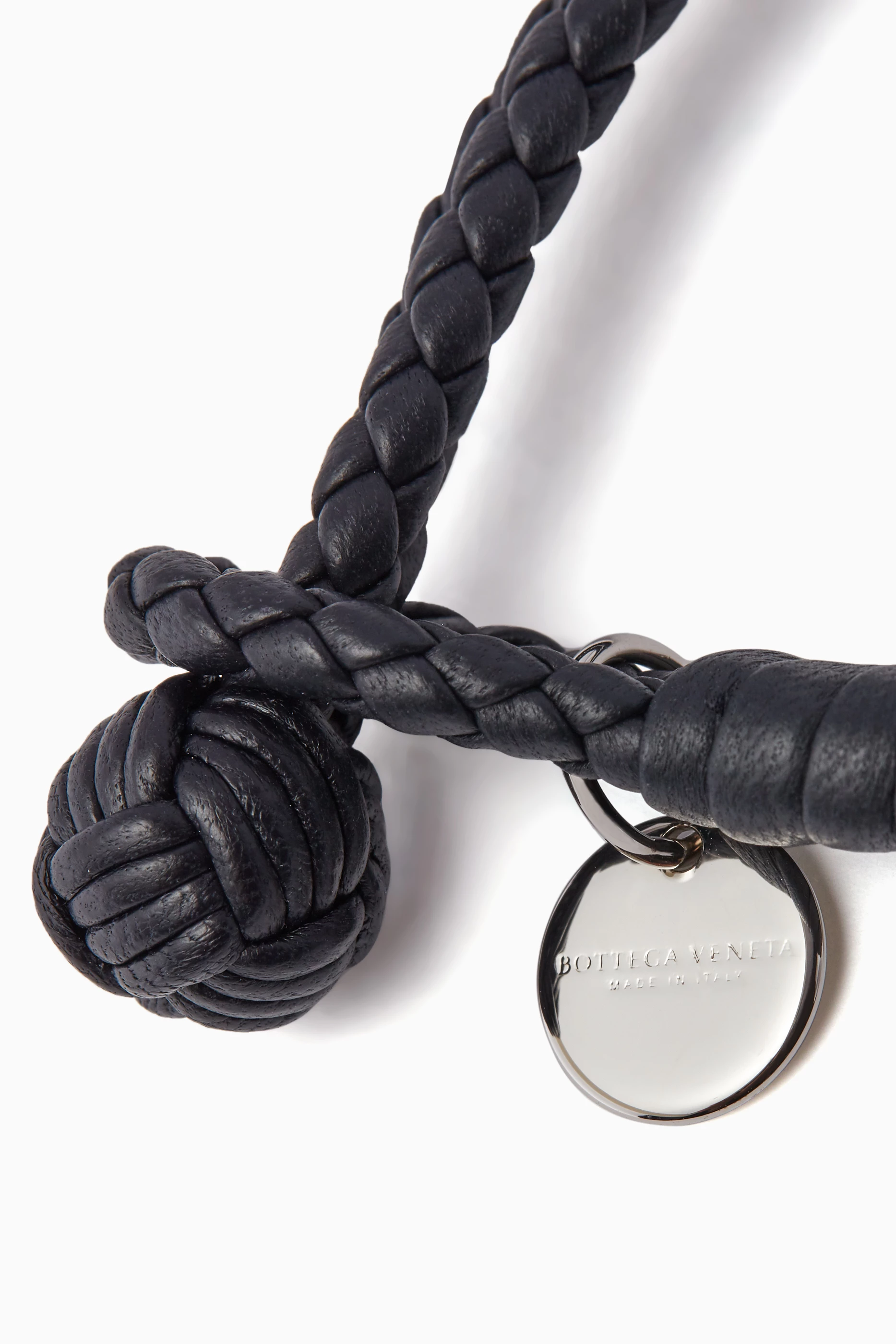 Buy Bottega Veneta Blue Intrecciato Leather Bracelet for MEN in UAE | Ounass