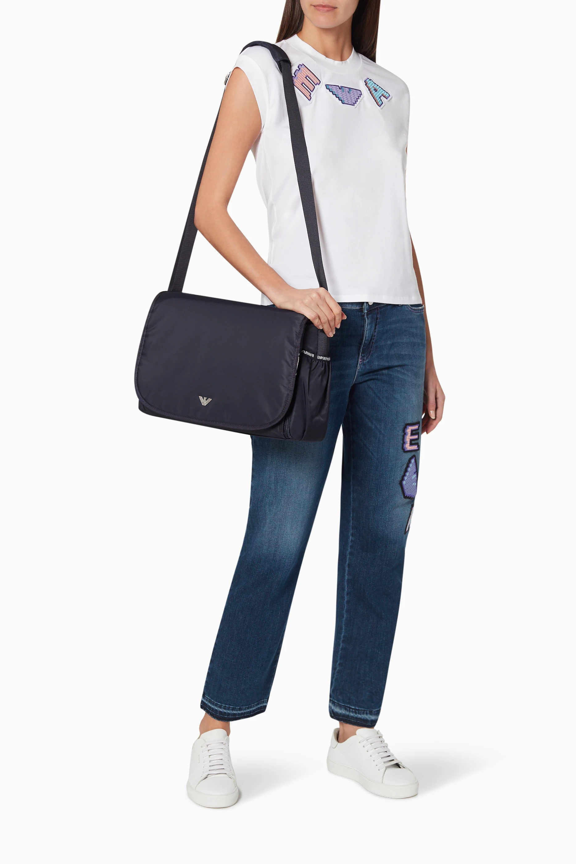 Armani changing deals bag navy