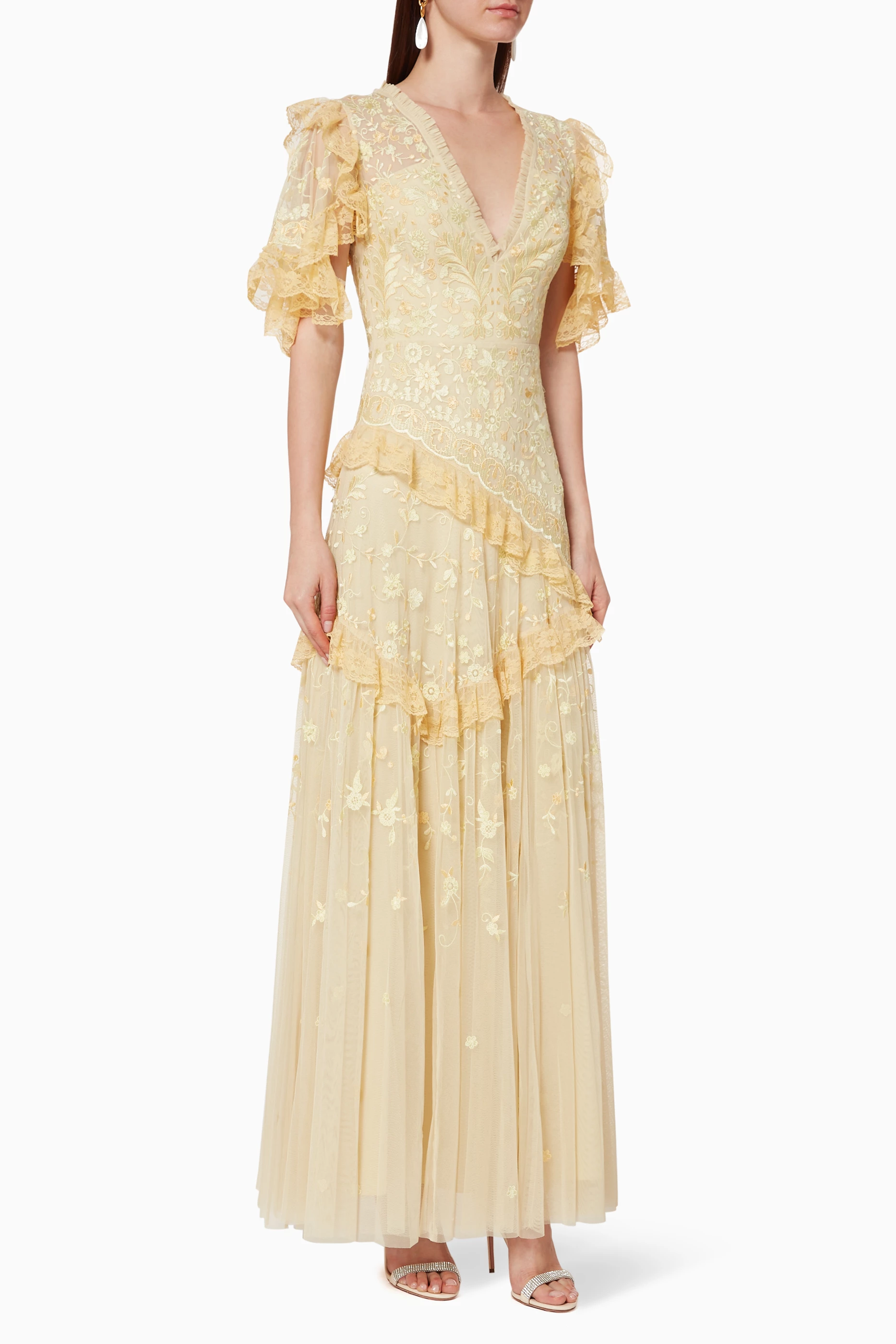 Needle and shop thread yellow dress