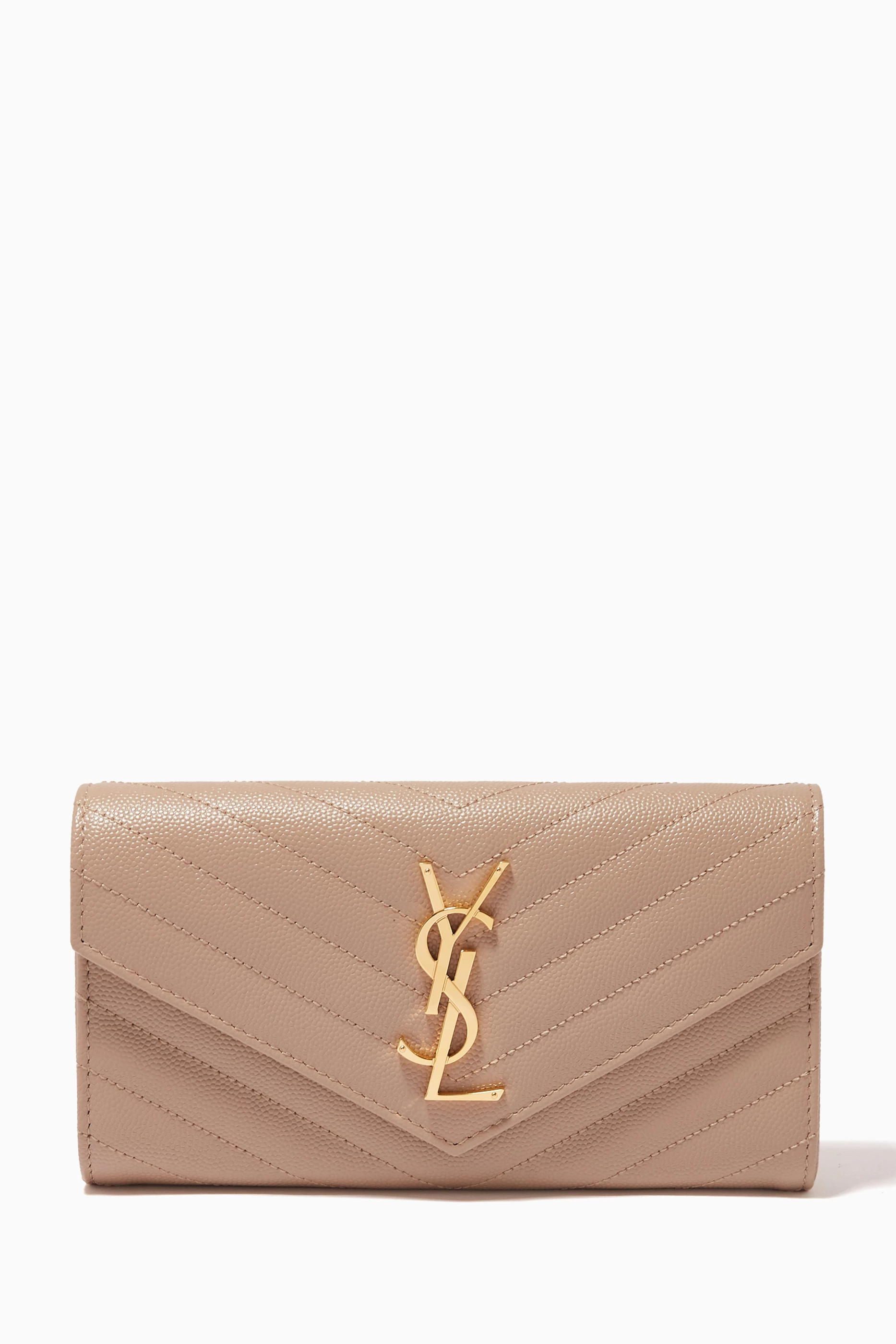 Saint laurent matelasse monogram ysl wallet on chain on sale