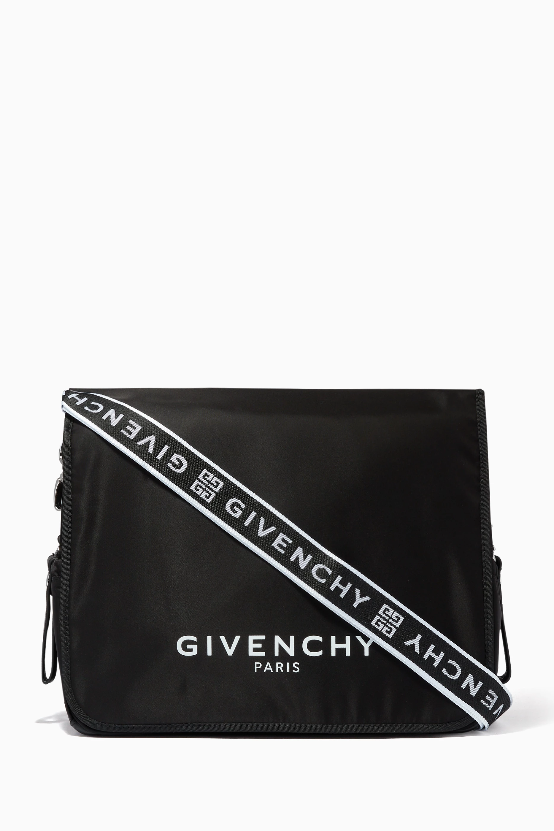 Shop Givenchy Black Logo Print Diaper Bag for KIDS | Ounass Kuwait