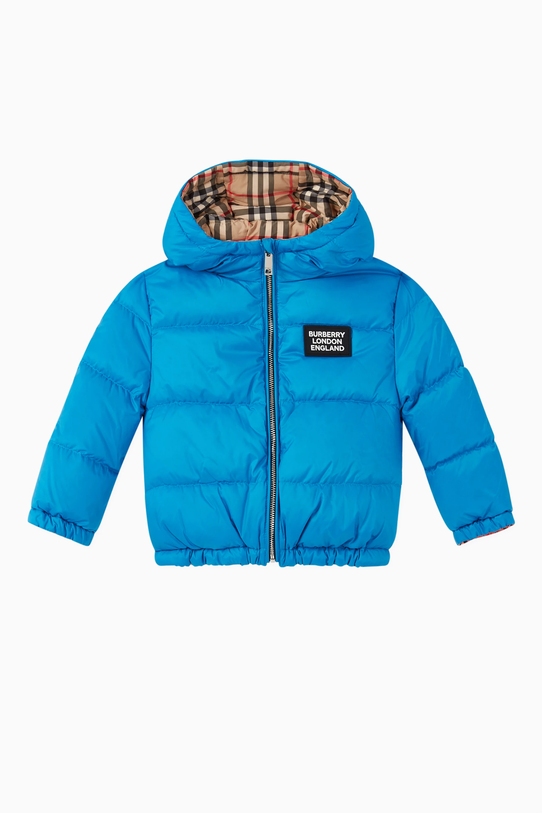 Burberry coat kids blue on sale