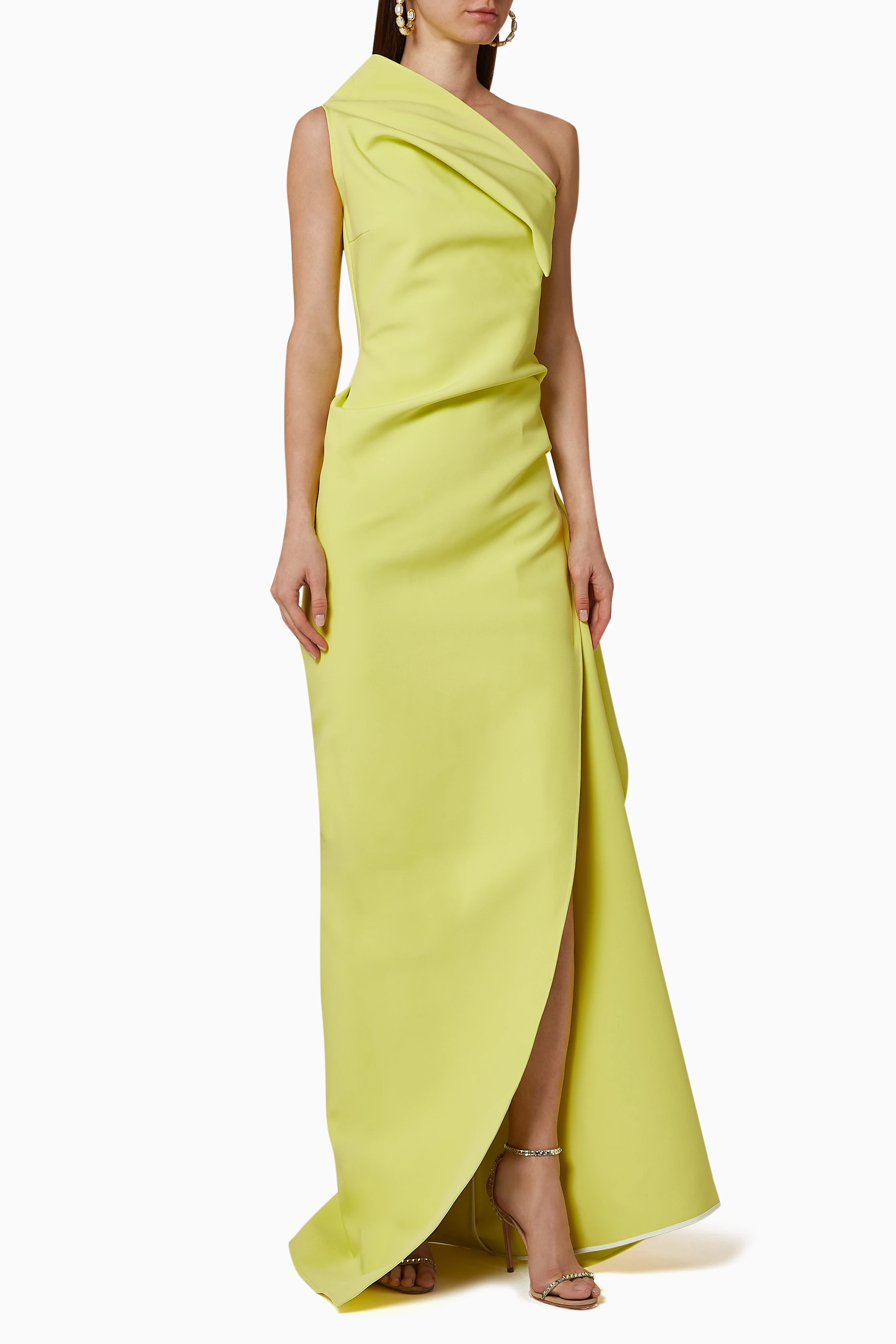 Buy Mati evski Yellow Steadfast Evening Gown for Women in Kuwait