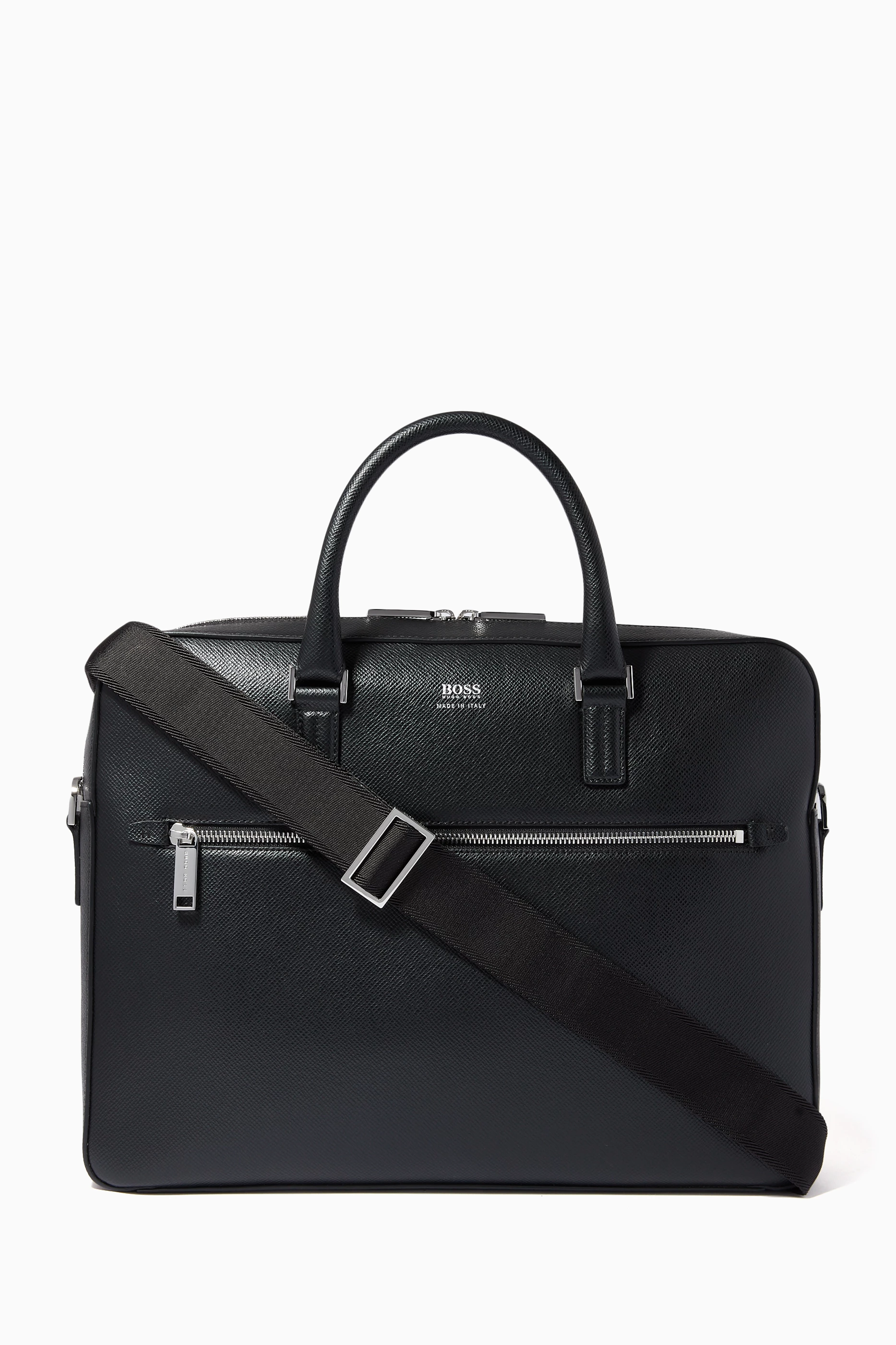 Hugo boss signature laptop bag on sale