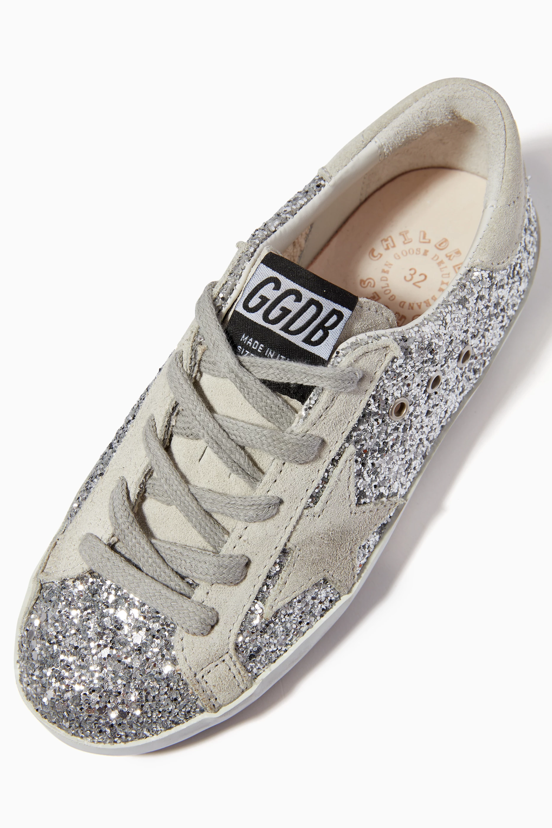 Golden goose top superstar silver moon