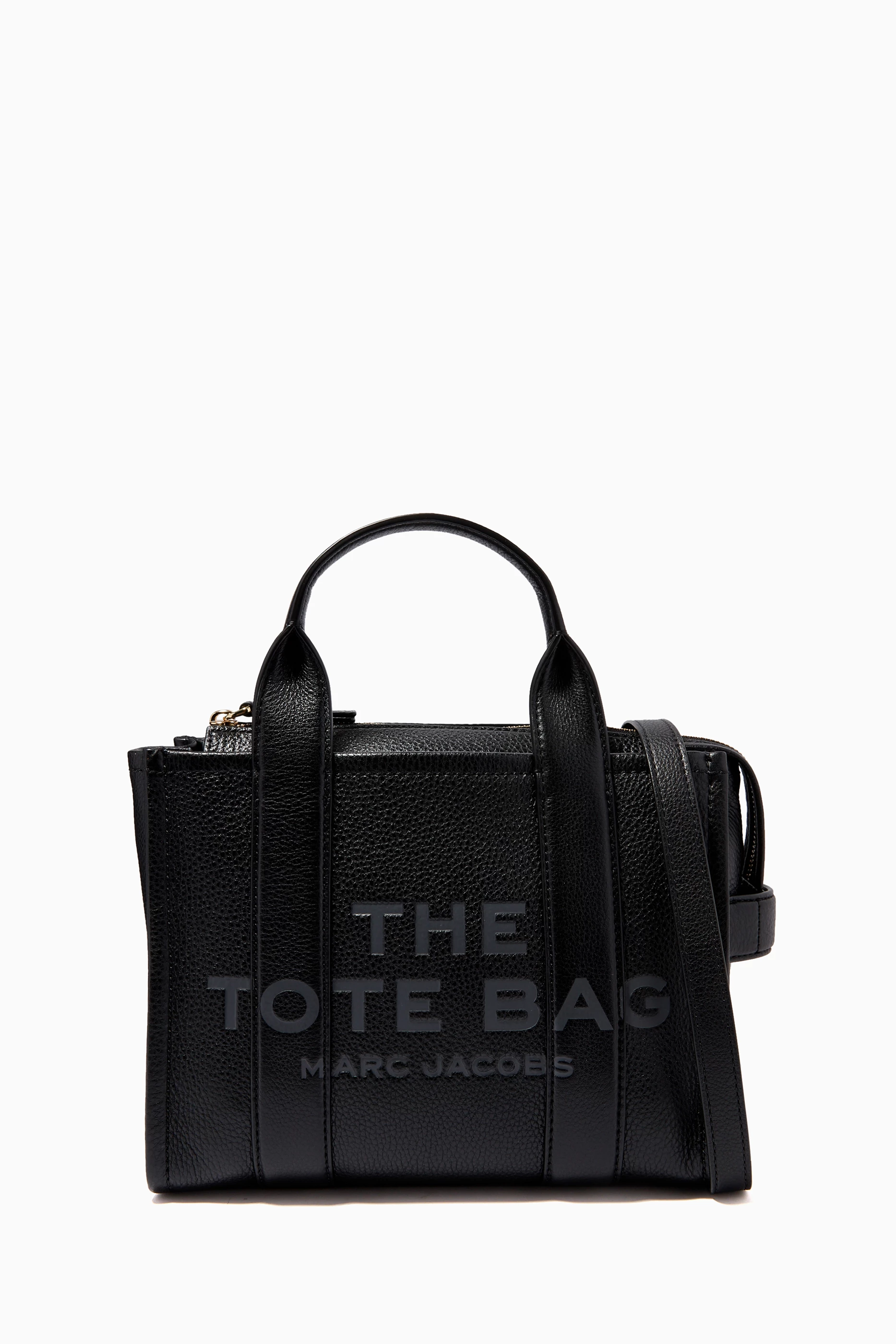 Buy Marc Jacobs Black Mini Traveler Tote Bag in Leather for WOMEN in Kuwait
