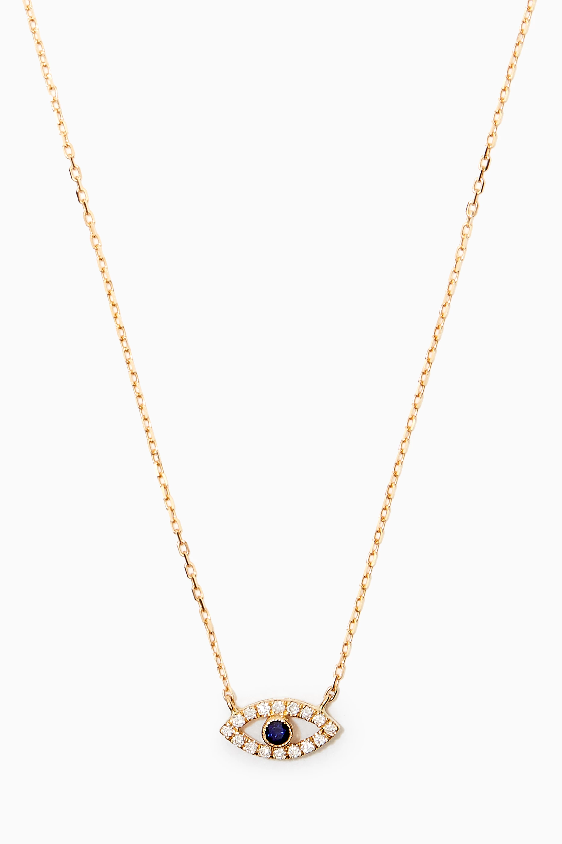 Evil eye necklace shop gold