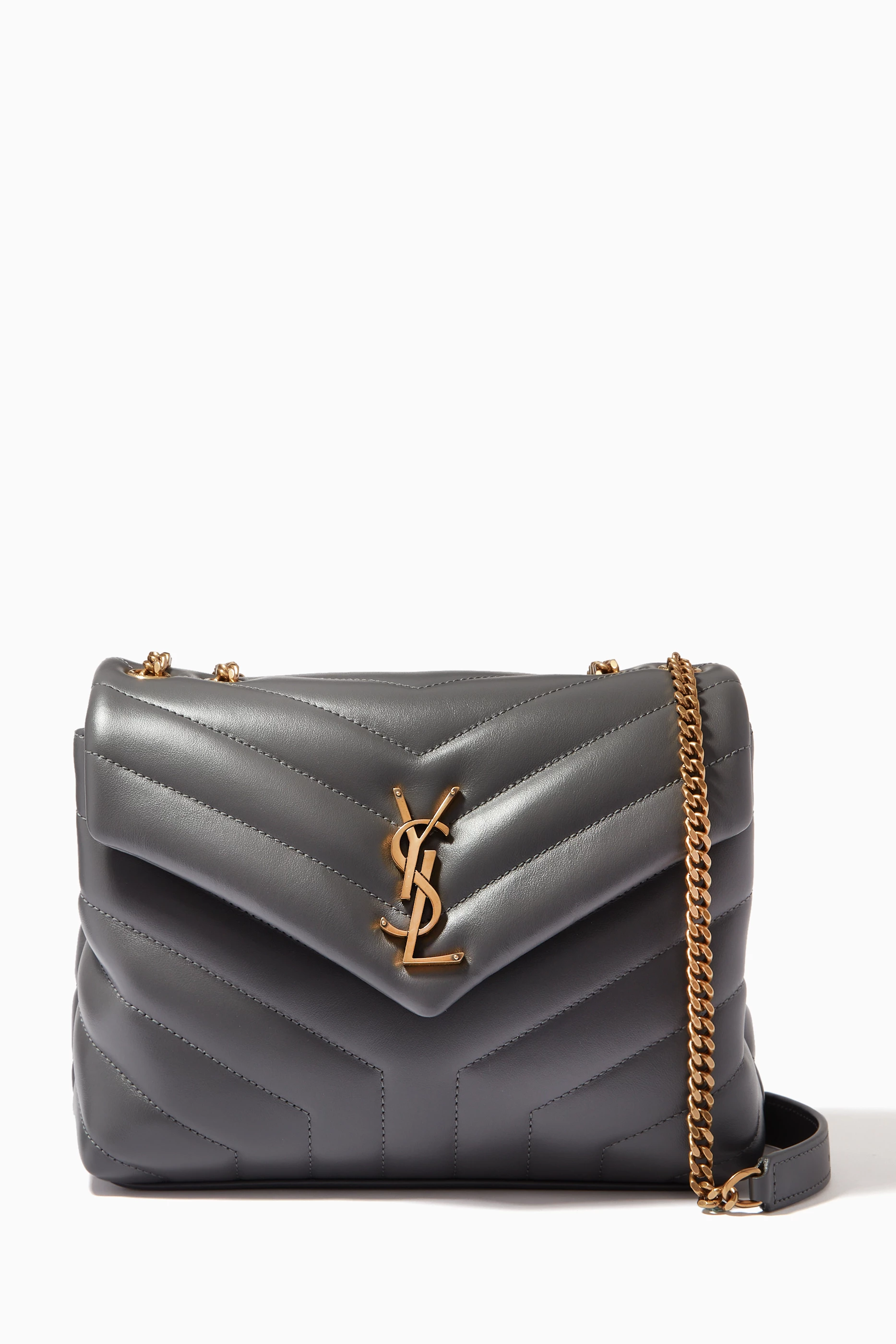 Ysl loulou deals grey bag