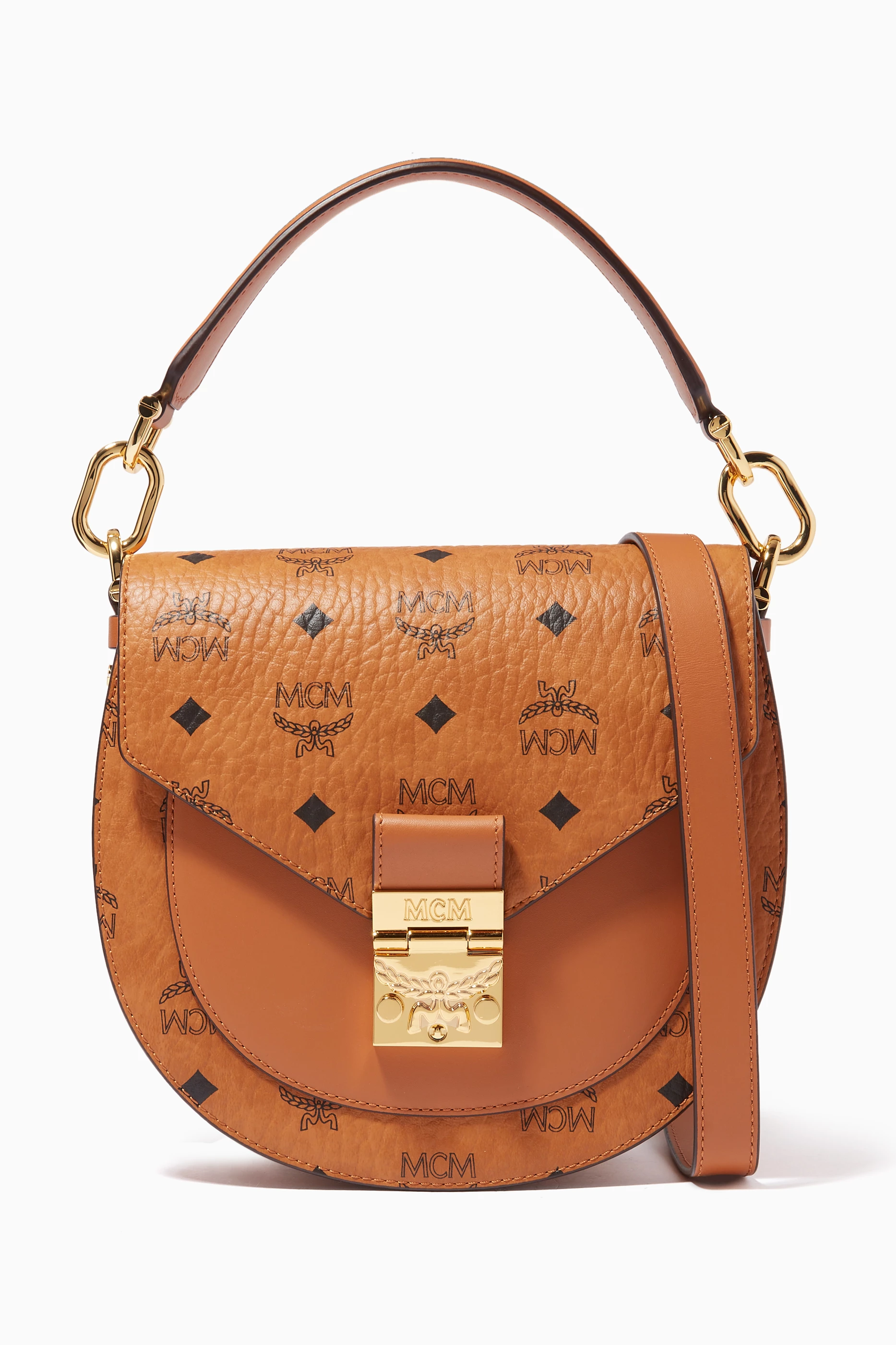 Mcm patricia visetos shoulder top bag