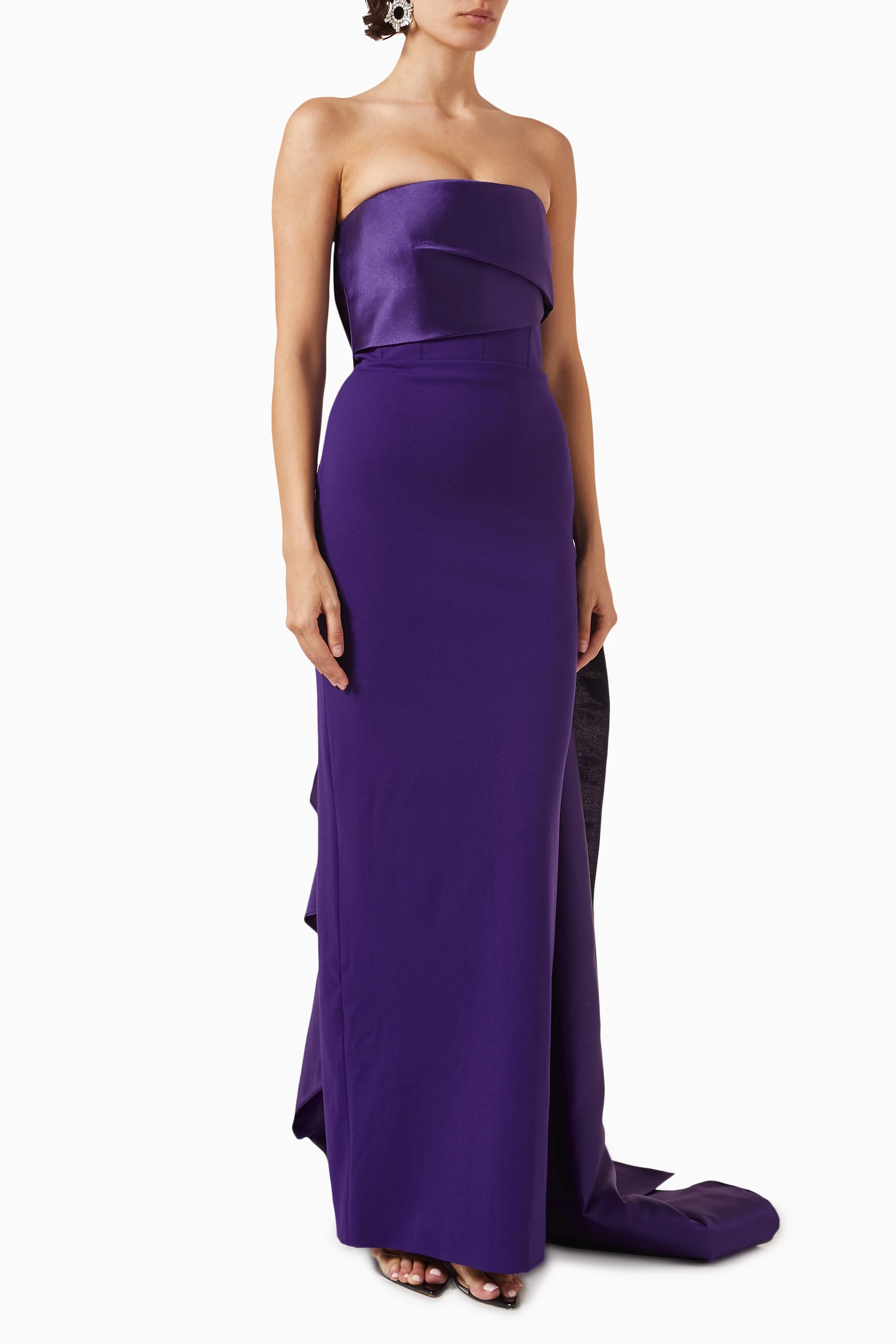 Buy Solace London Purple Kinsley Maxi Dress in Twill for Women in