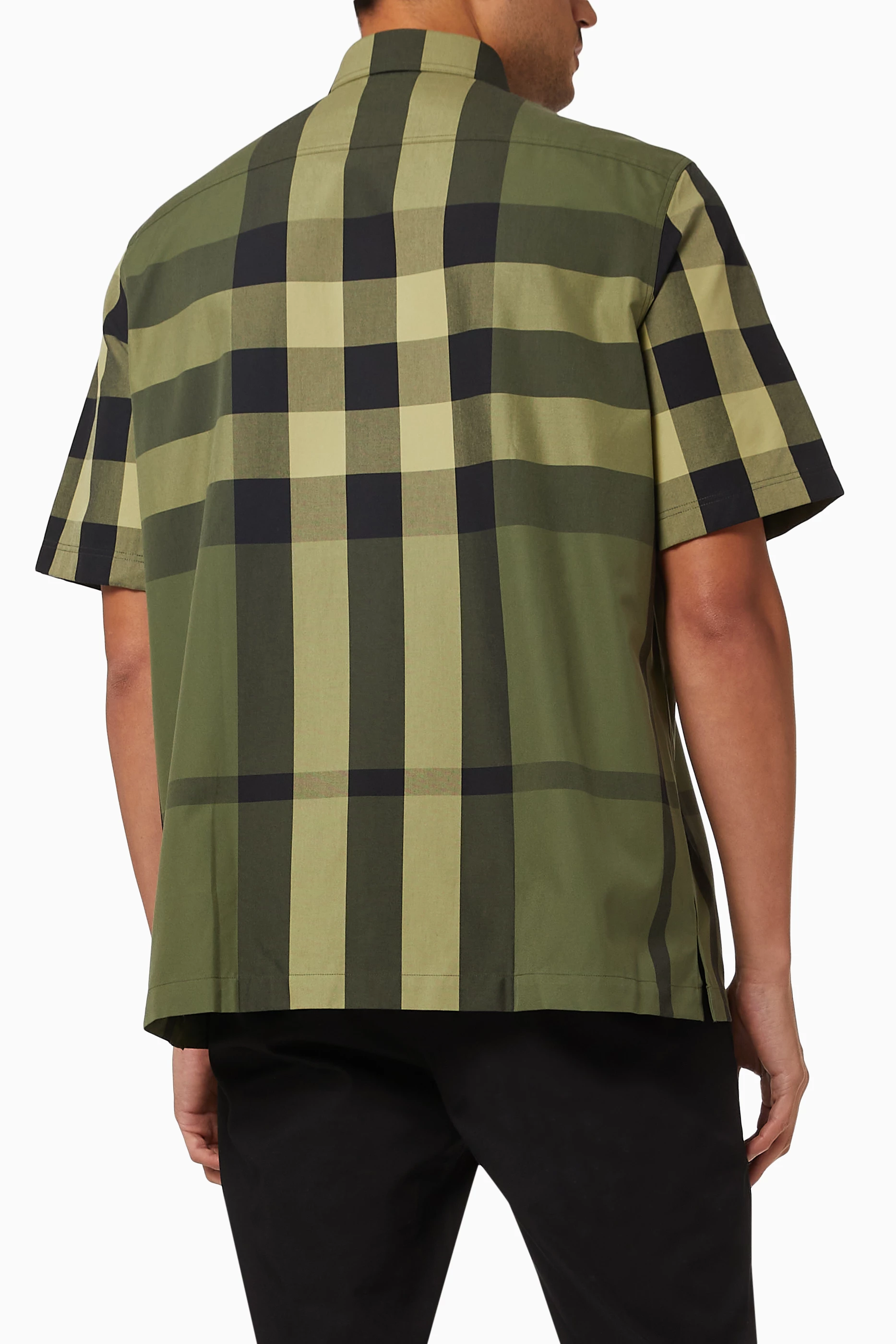 Burberry shirt green cheap