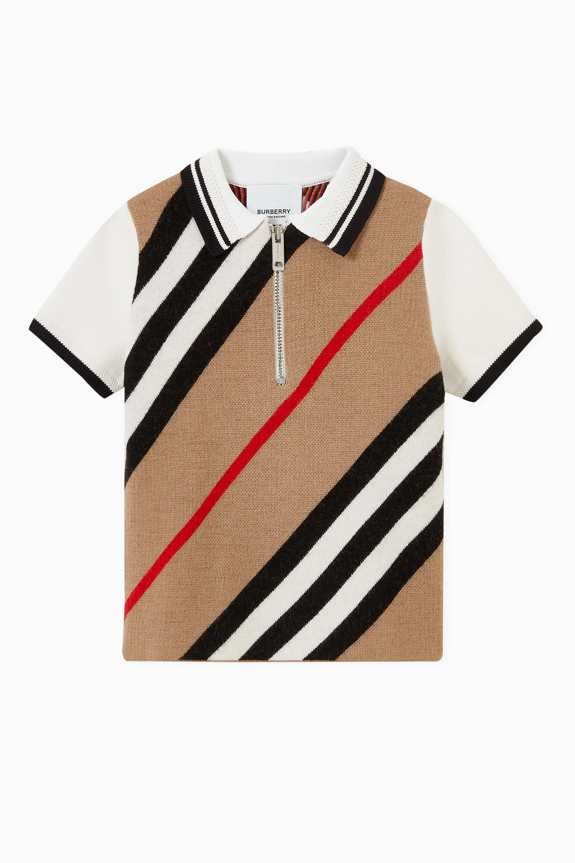 Burberry polo top kids grey