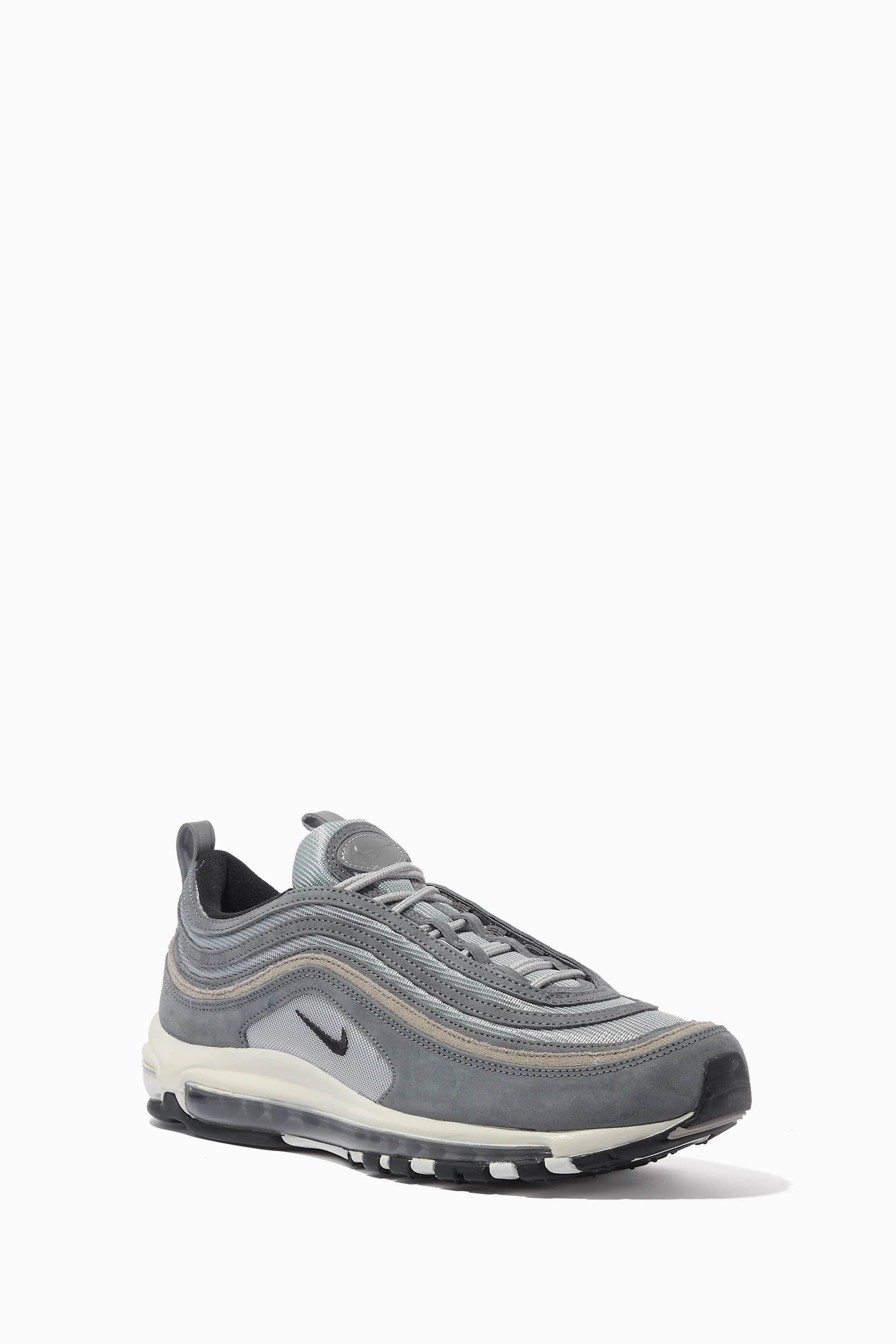 Buy Nike Grey Air Max 97 Sneakers in Suede Mesh for Men in