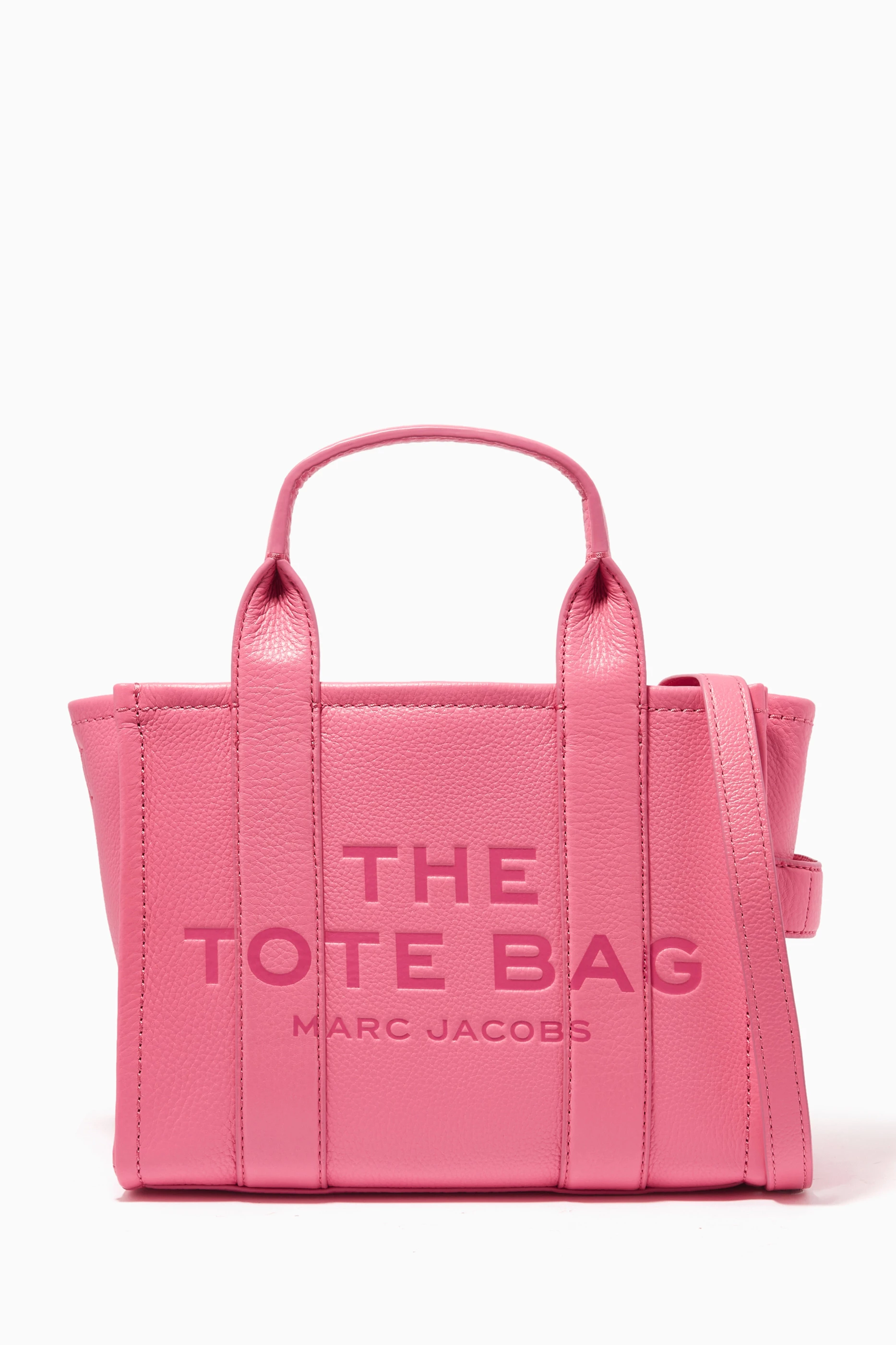 Buy Marc Jacobs Pink The Mini Tote Bag in Leather for Women in