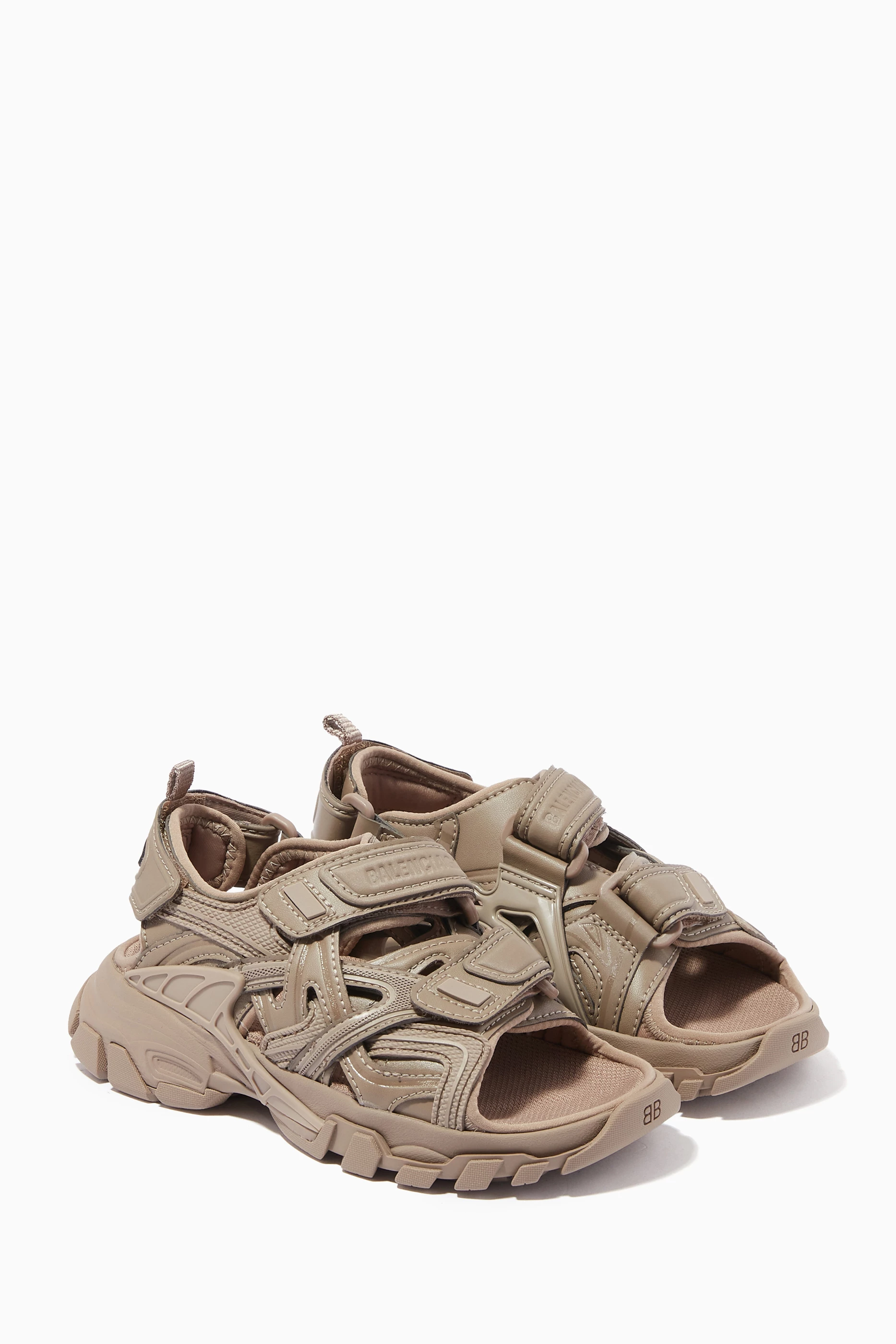Balenciaga sandals womens best sale brown