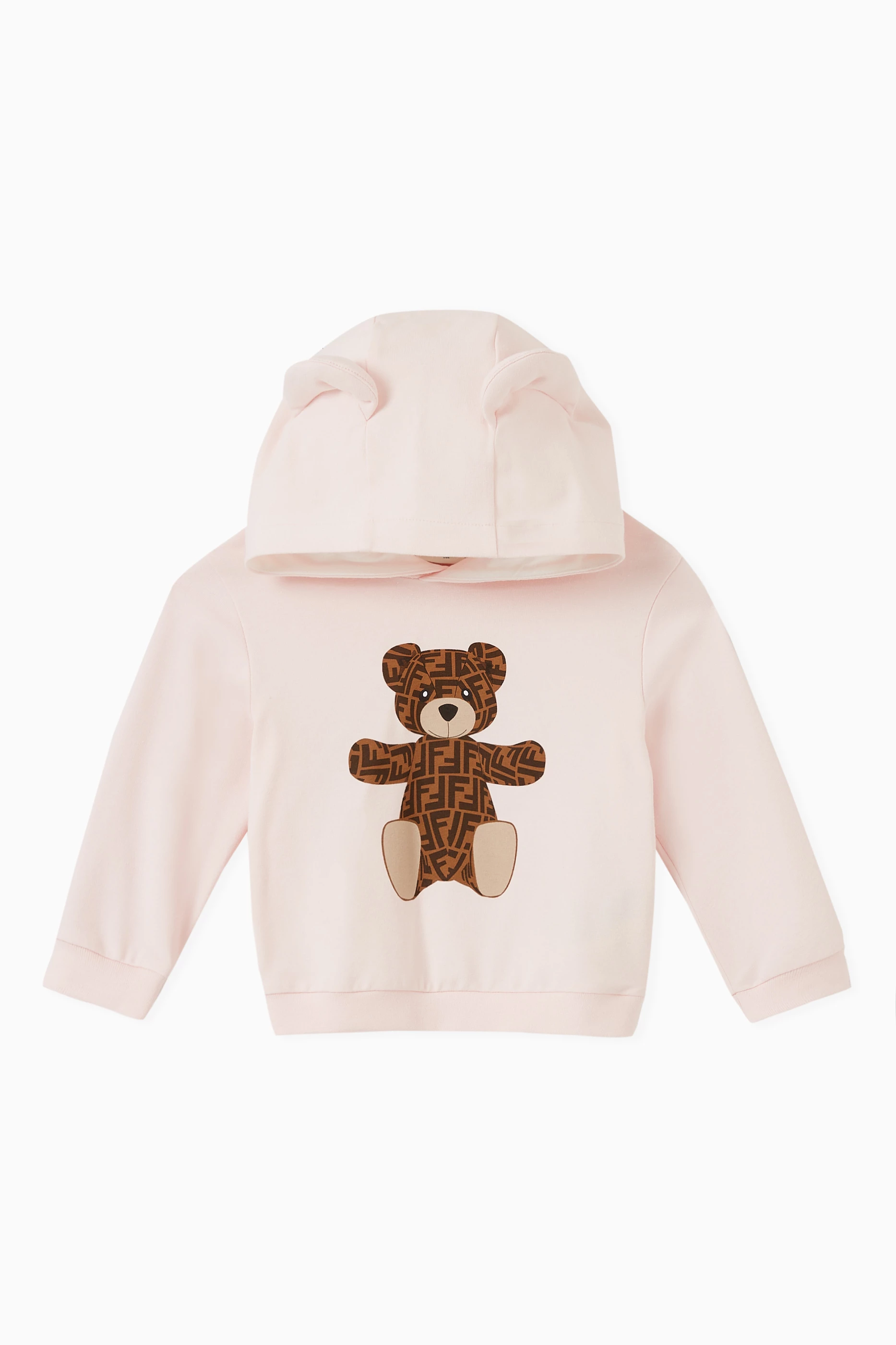 Teddy bear hoodie pink on sale