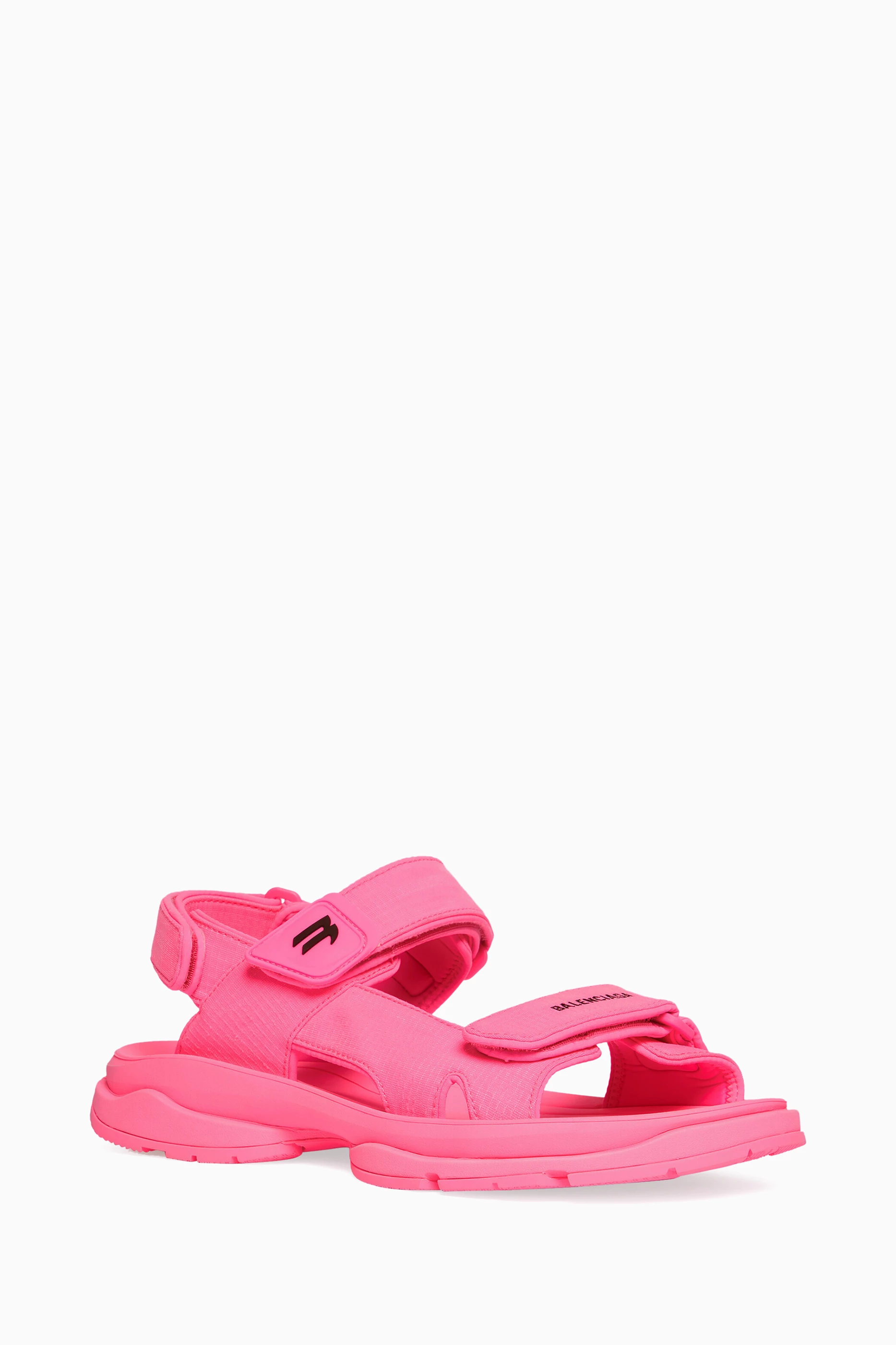 Buy Balenciaga Pink Tourist Sandals in Technical Fabric for Women