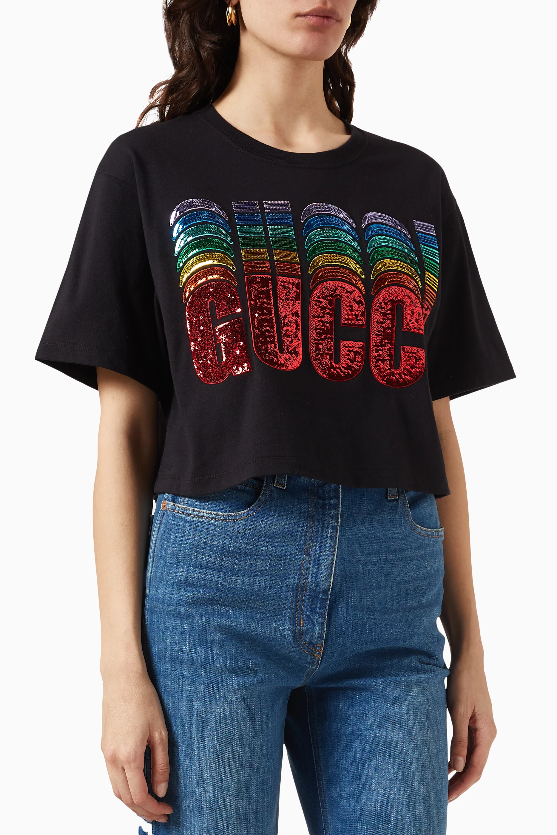 Gucci sequin top t shirt