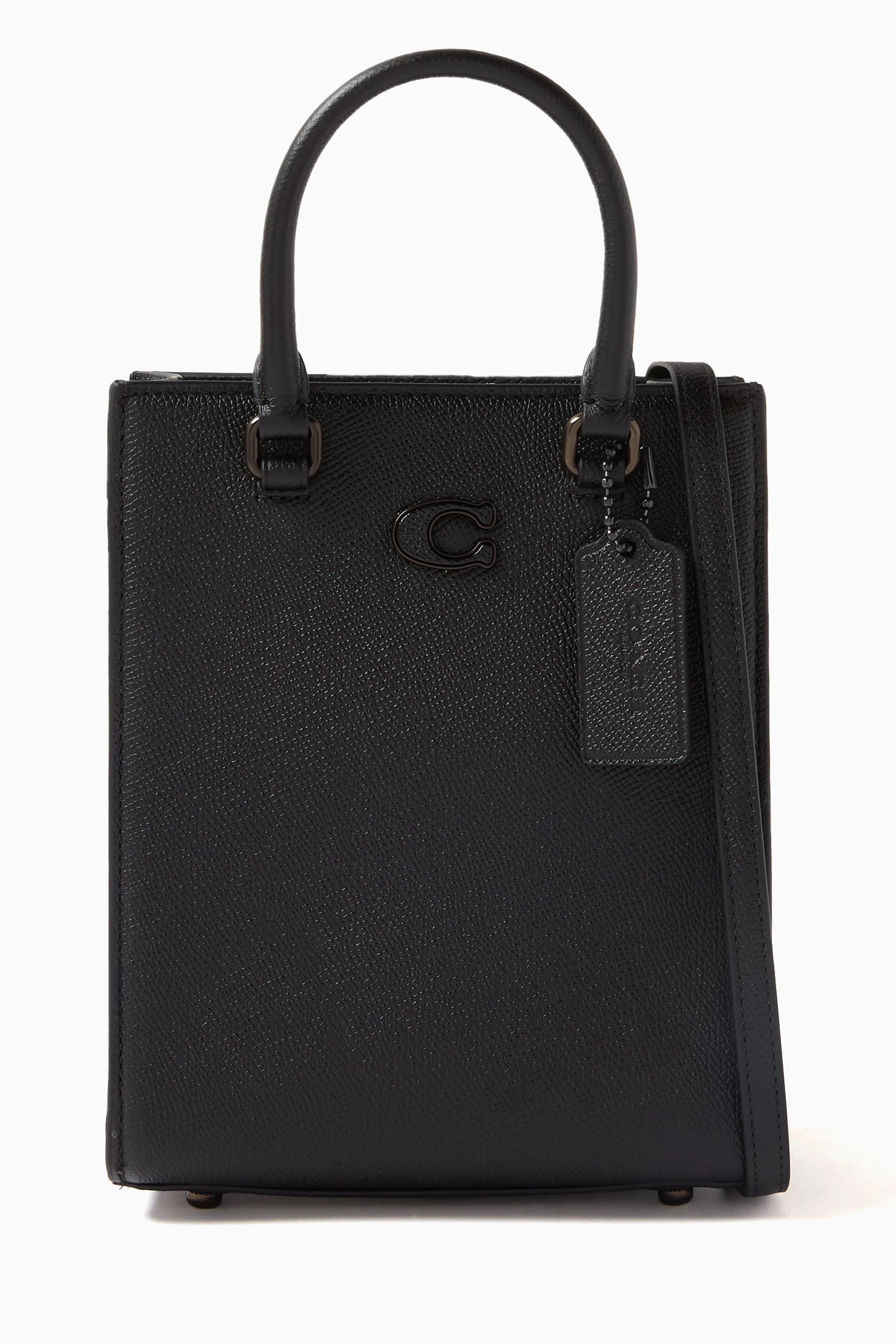 Buy Coach Black Tote 16 Bag in Crossgrain Leather for UNISEX in