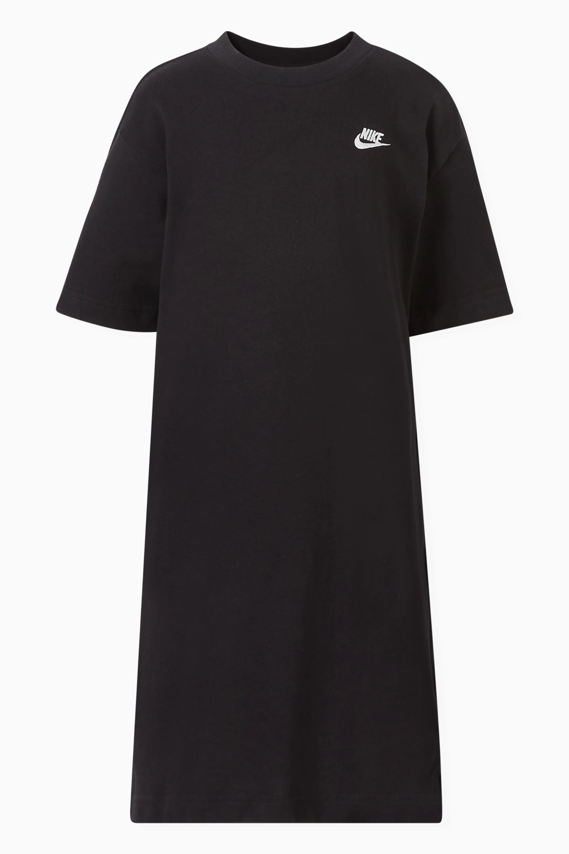Black nike t shirt dress hot sale