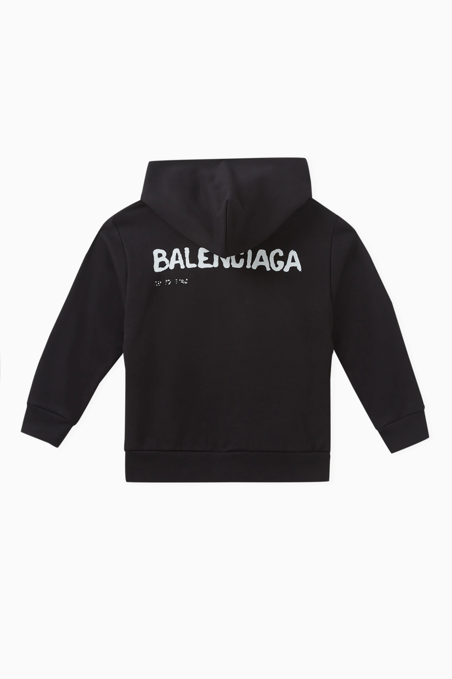 Balenciaga black 2025 hoodie logo