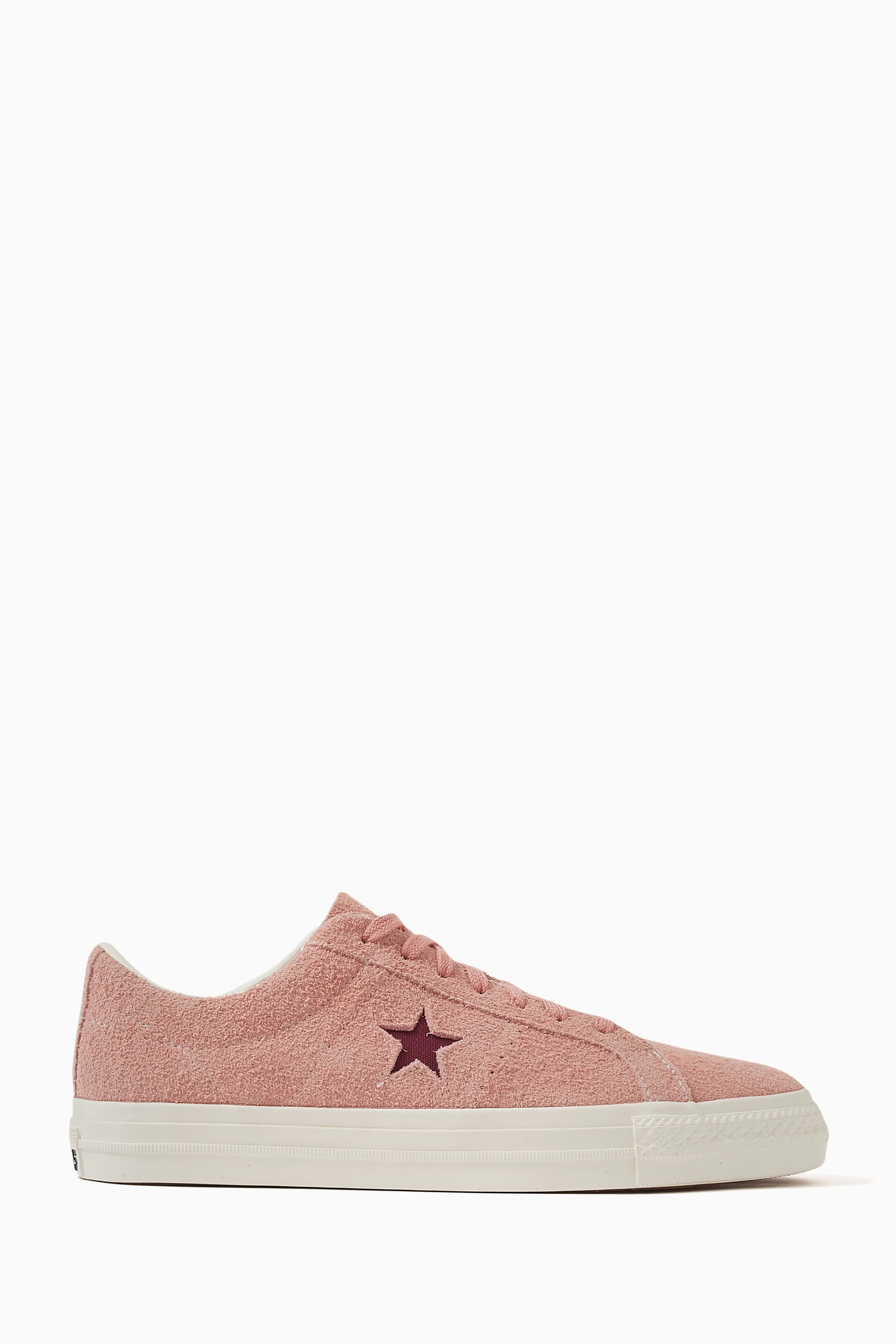Buy Converse Pink One Star Pro Sneakers in Vintage Suede for Men