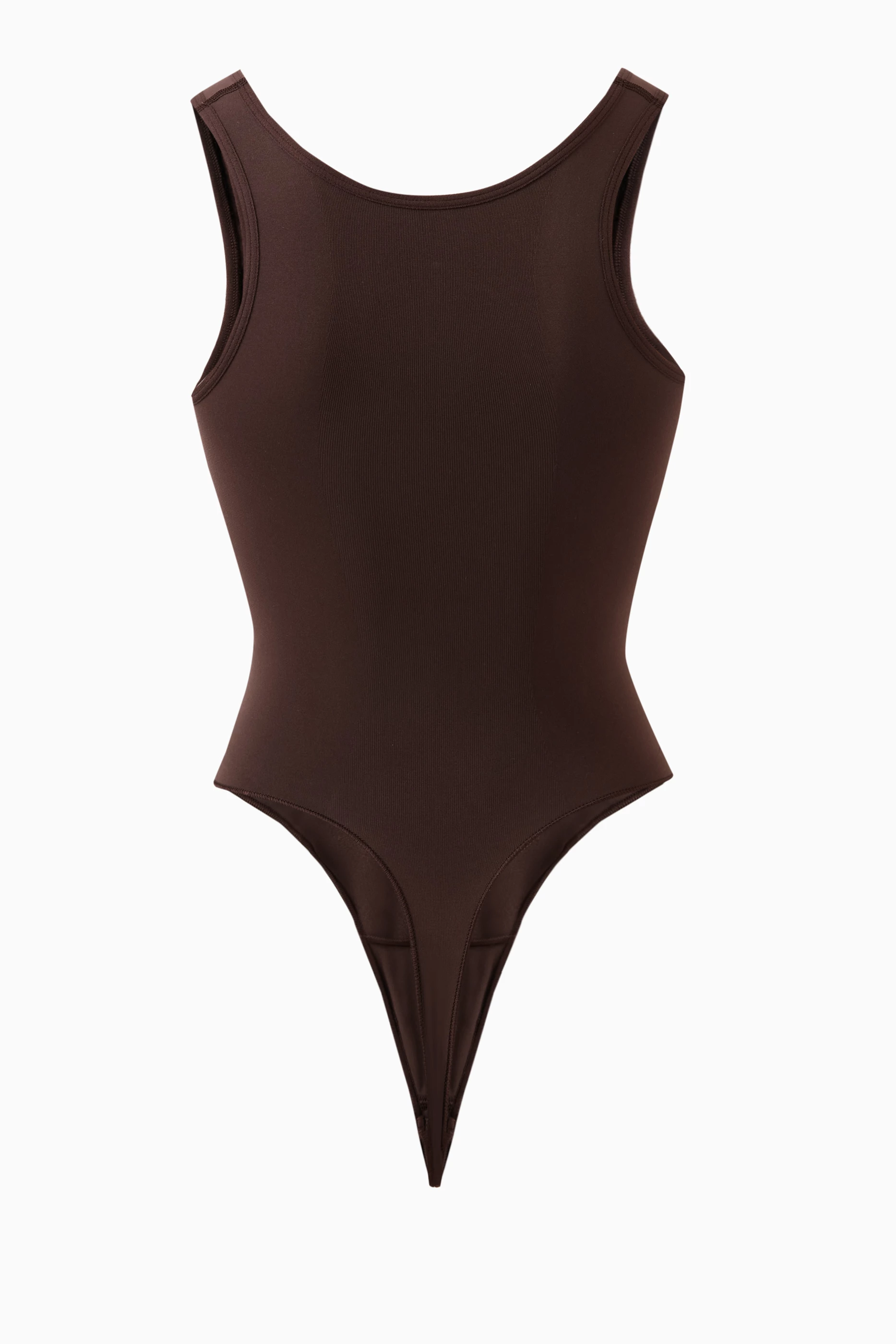 Buy SKIMS Brown Seamless Sculpt Scoop Neck Thong Bodysuit for Women in  Kuwait