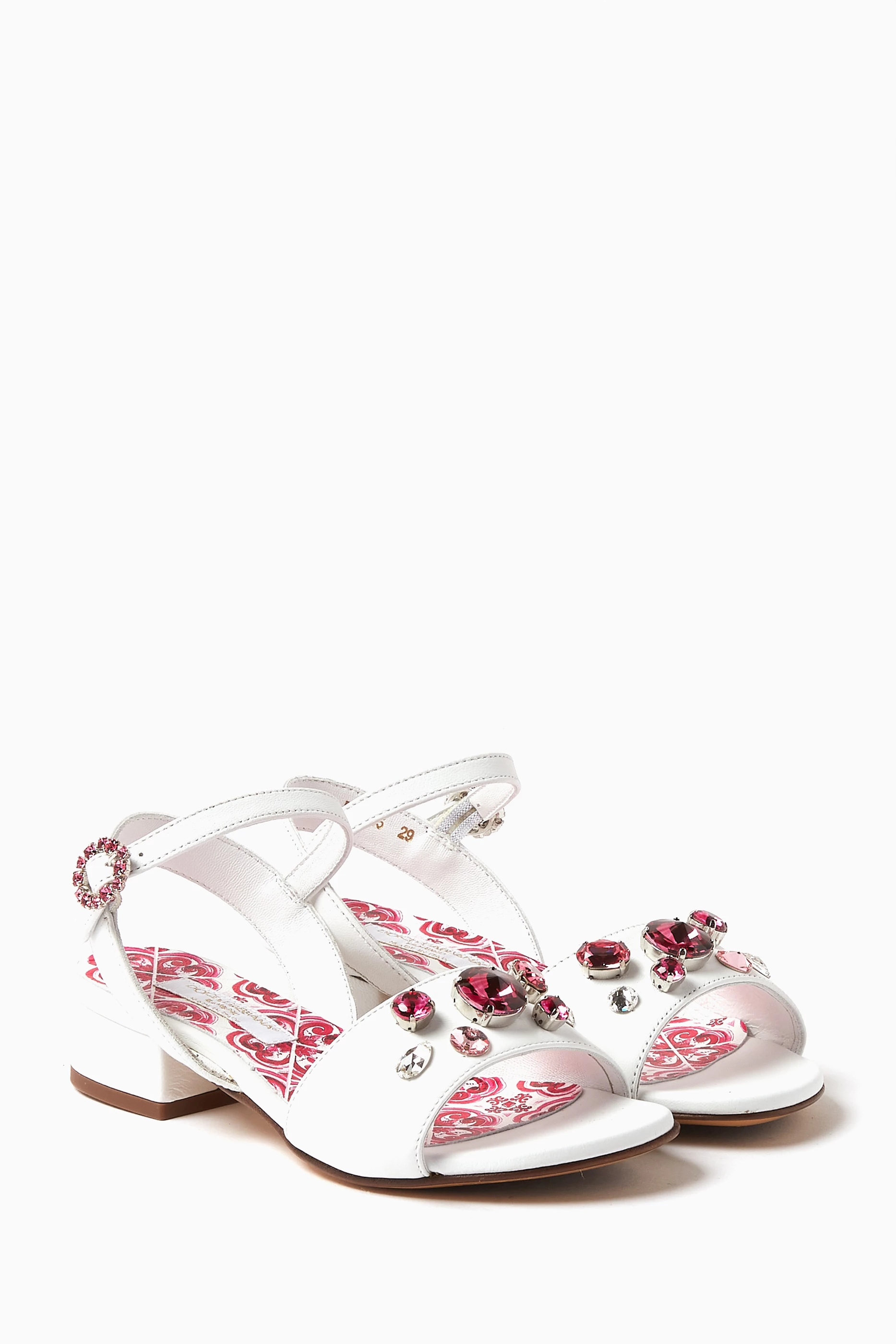 Dolce and gabbana embellished sandals on sale