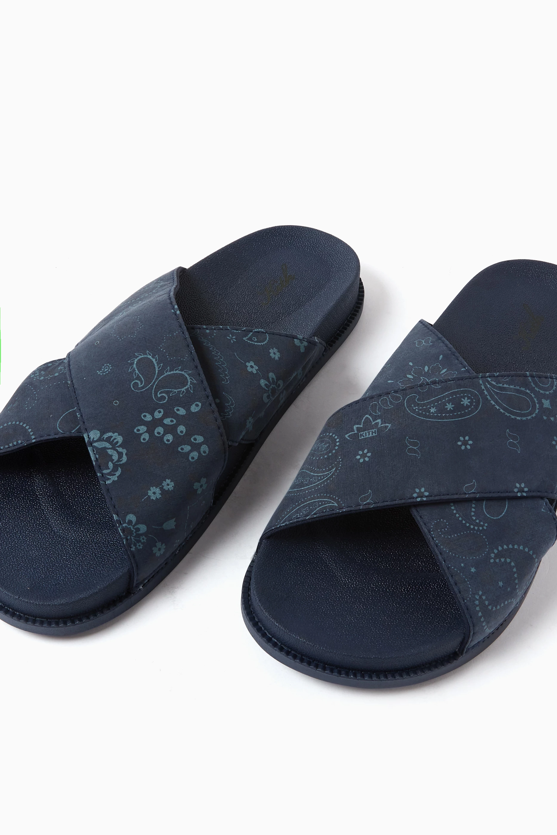 Buy Kith Blue Paisley Crossover Slides for Men in Kuwait Ounass