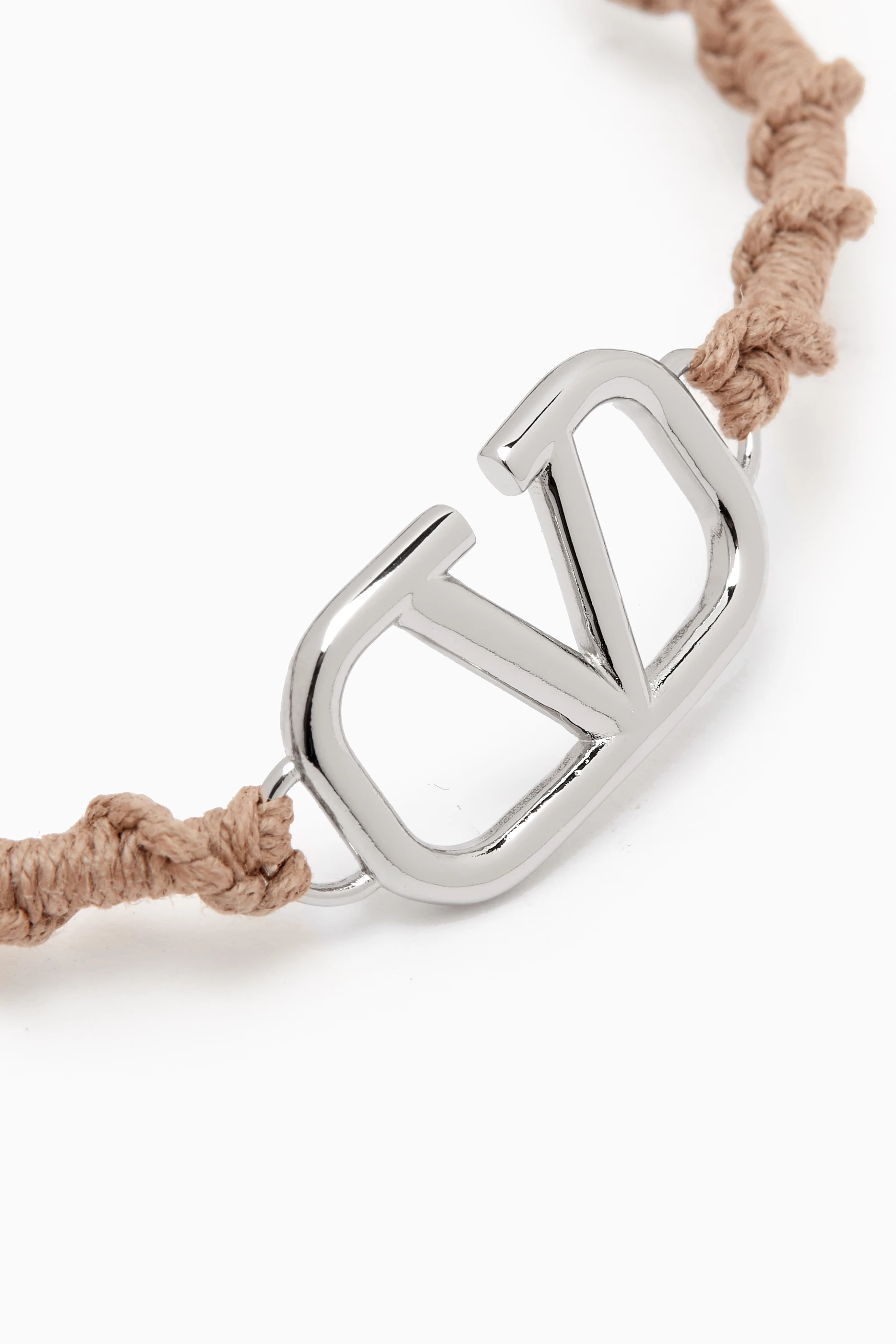 V Logo Chain Bracelet in Silver - Valentino Garavani