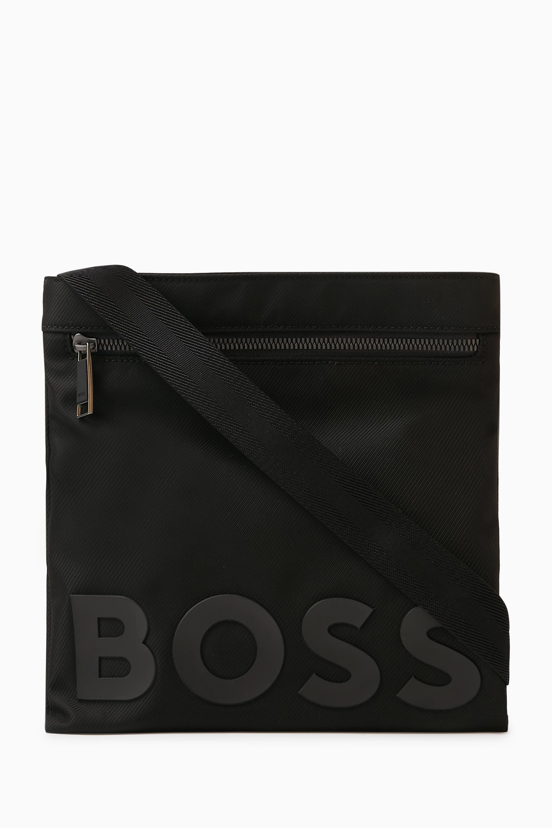 Black hugo boss man bag deals