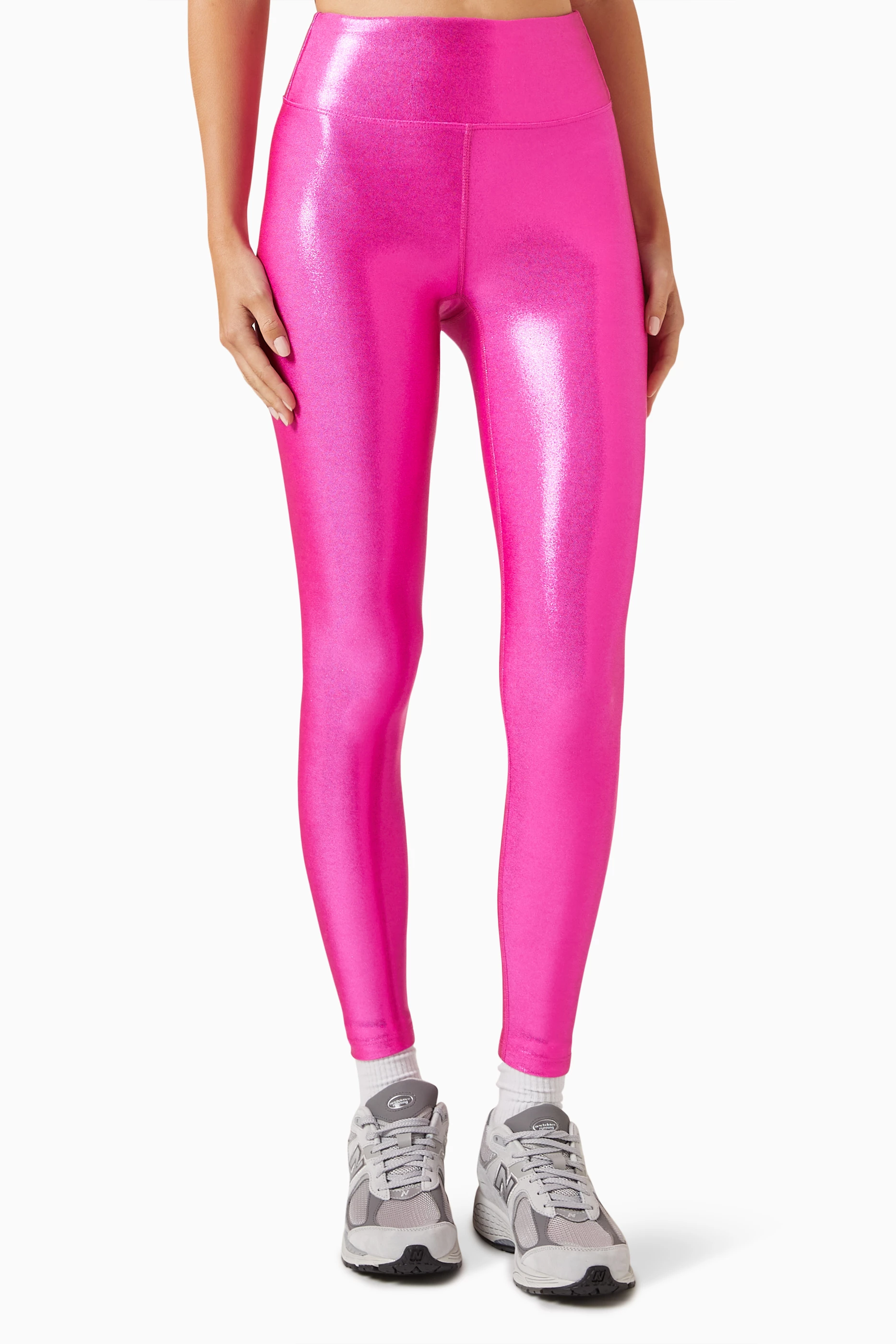 Buy Heroine Sport Pink Marvel Leggings in Metallic nylon for Women