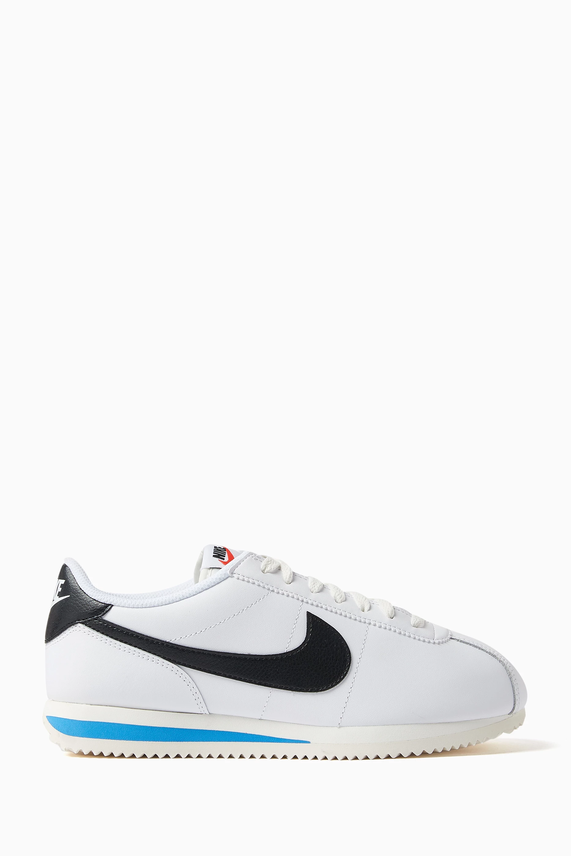 Buy Nike White Cortez Sneakers in Leather for Women in Kuwait Ounass