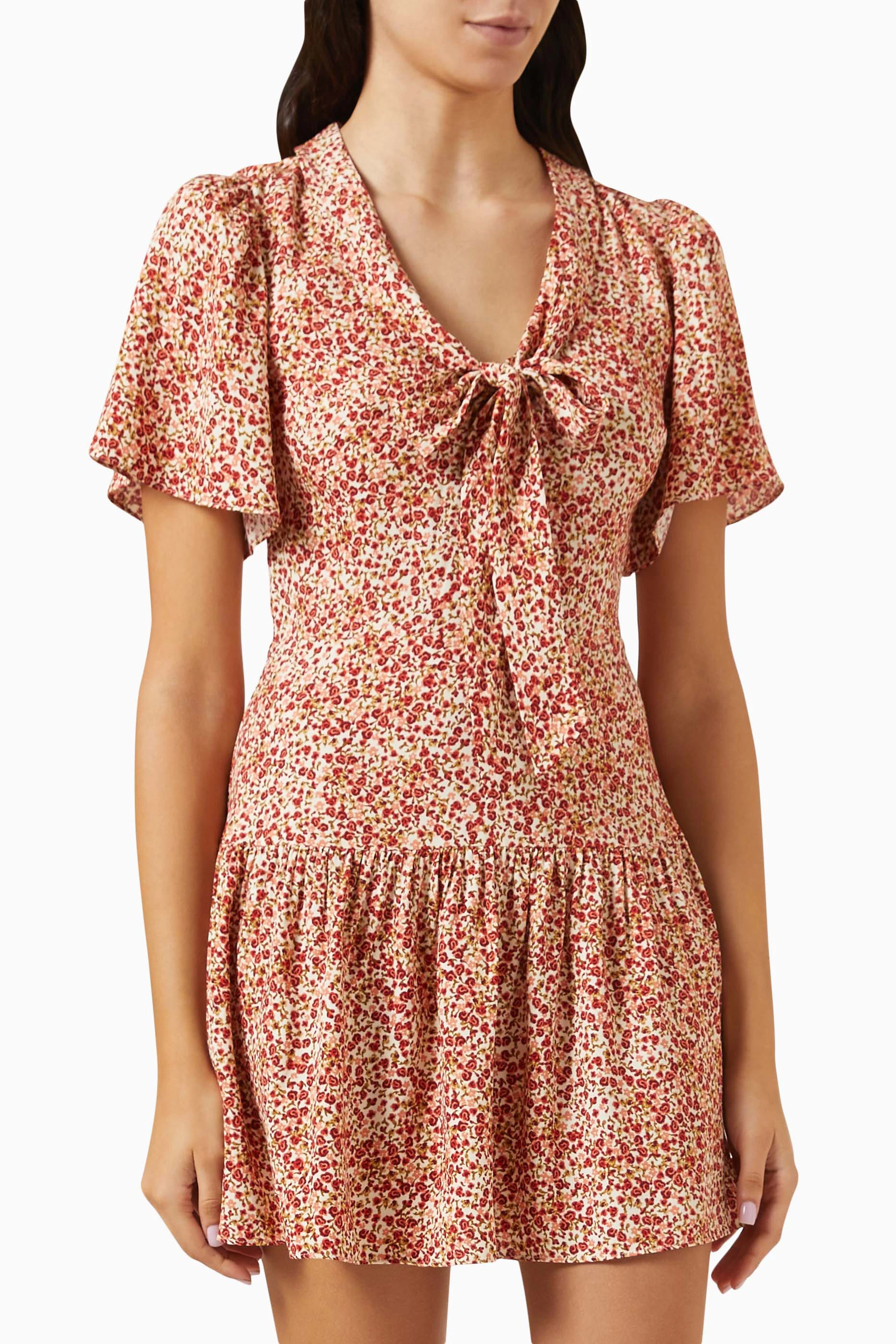 Reformation floral mini dress sale