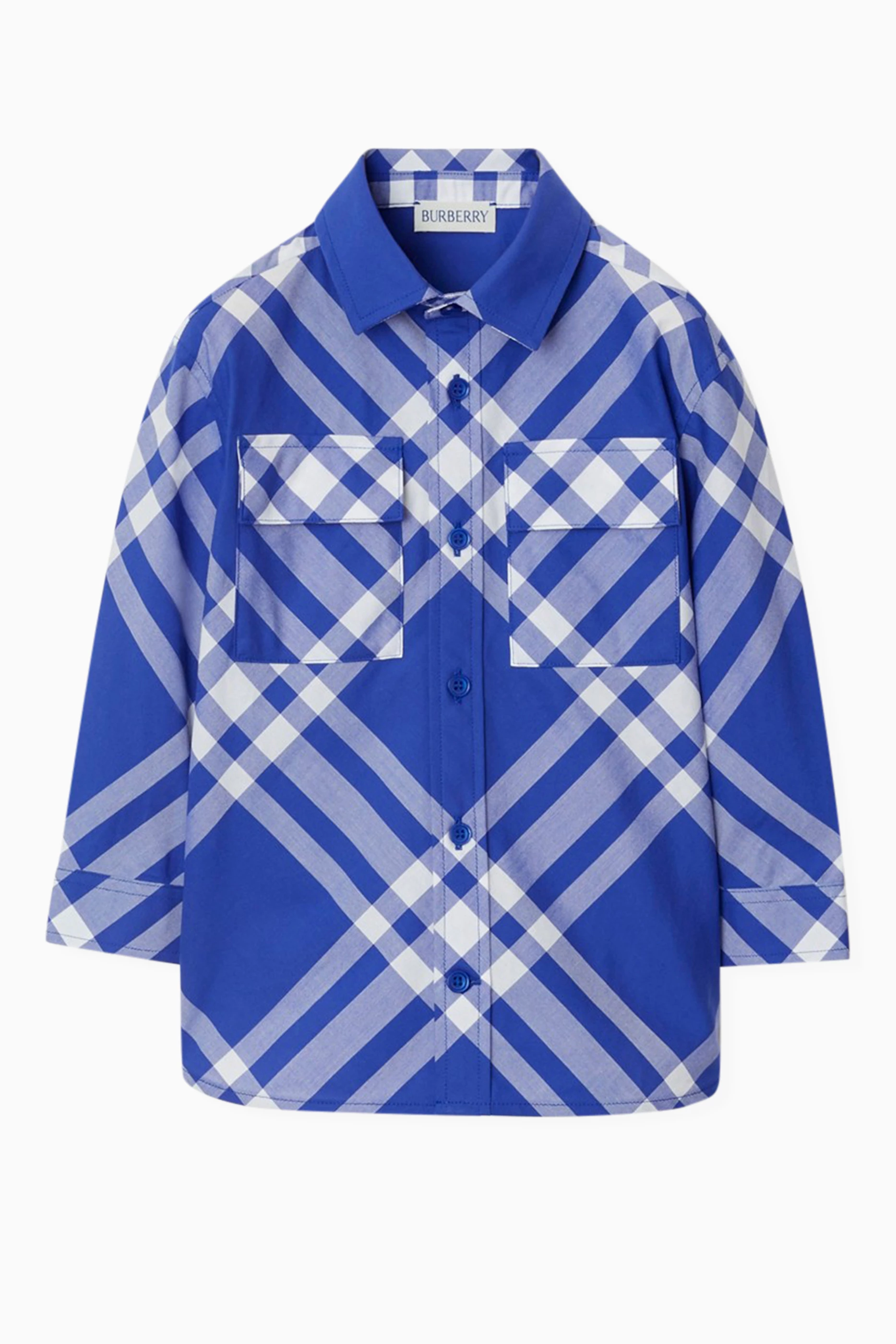 Blue and white burberry shirt sale