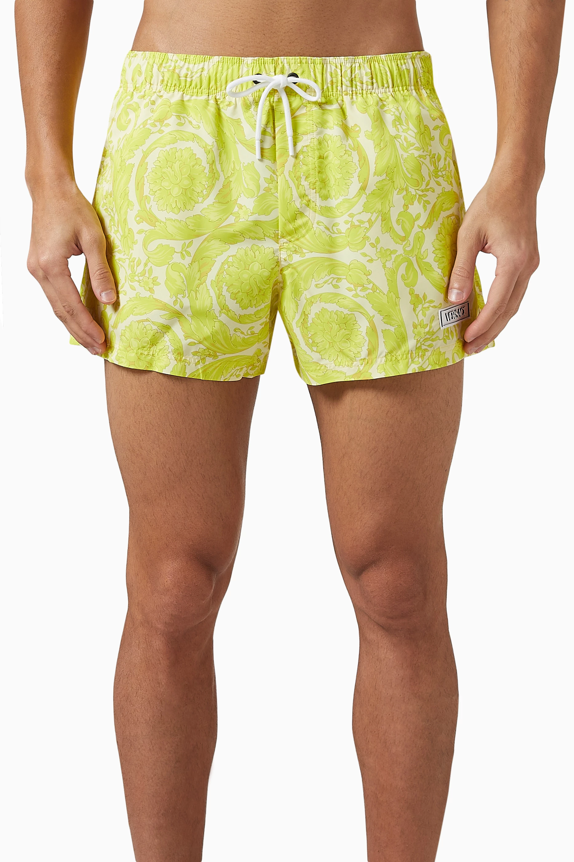 Yellow versace 2025 swim shorts
