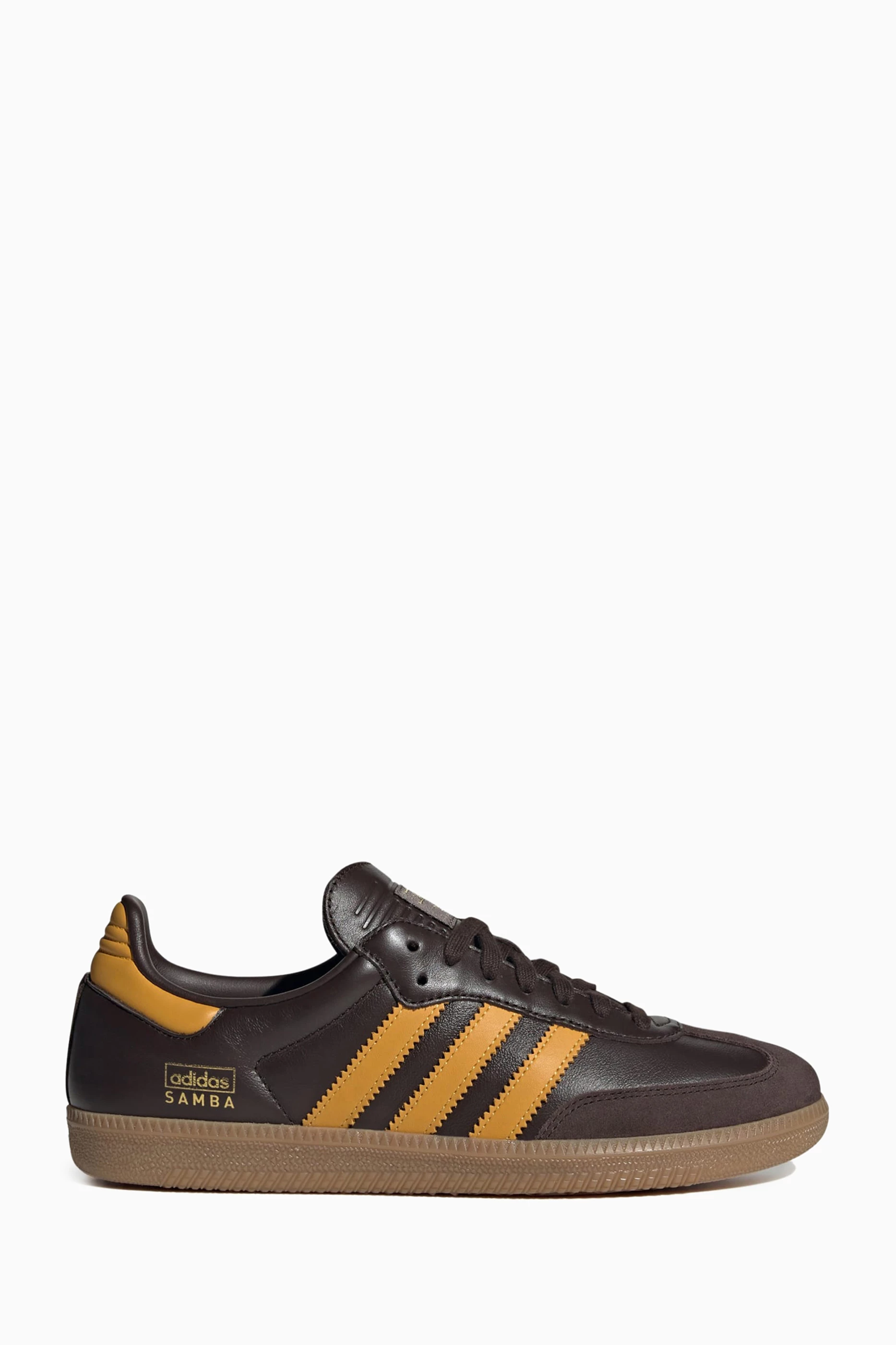 Buy adidas Brown Samba OG Sneakers in Leather for Men in Kuwait