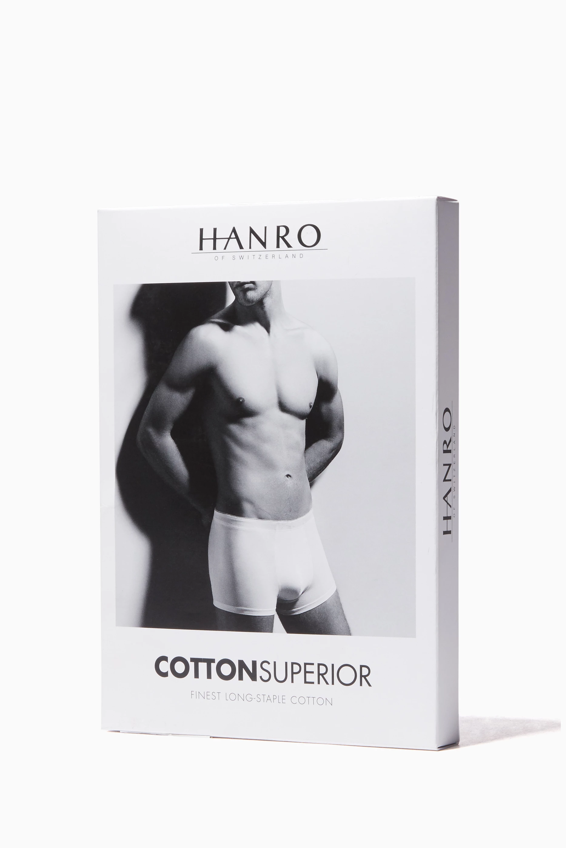 Buy Hanro Black Cotton Superior Boxer Briefs for Men Online Ounass Kuwait