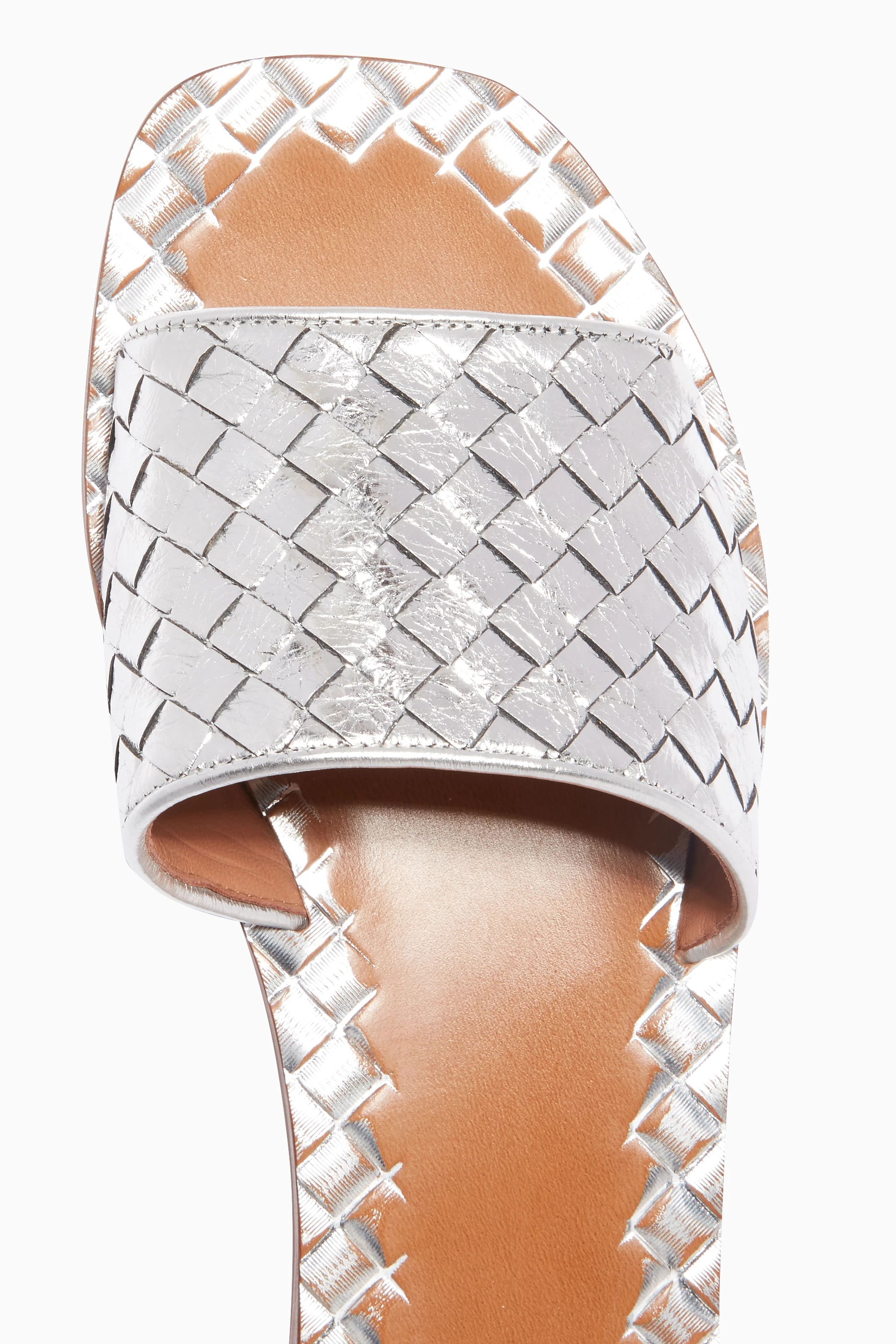 靴 BOTTEGA VENETA Sandals Tapioca BOTTEGA VENETA Nappa Twisted Padded Intrecciato Curve Slide