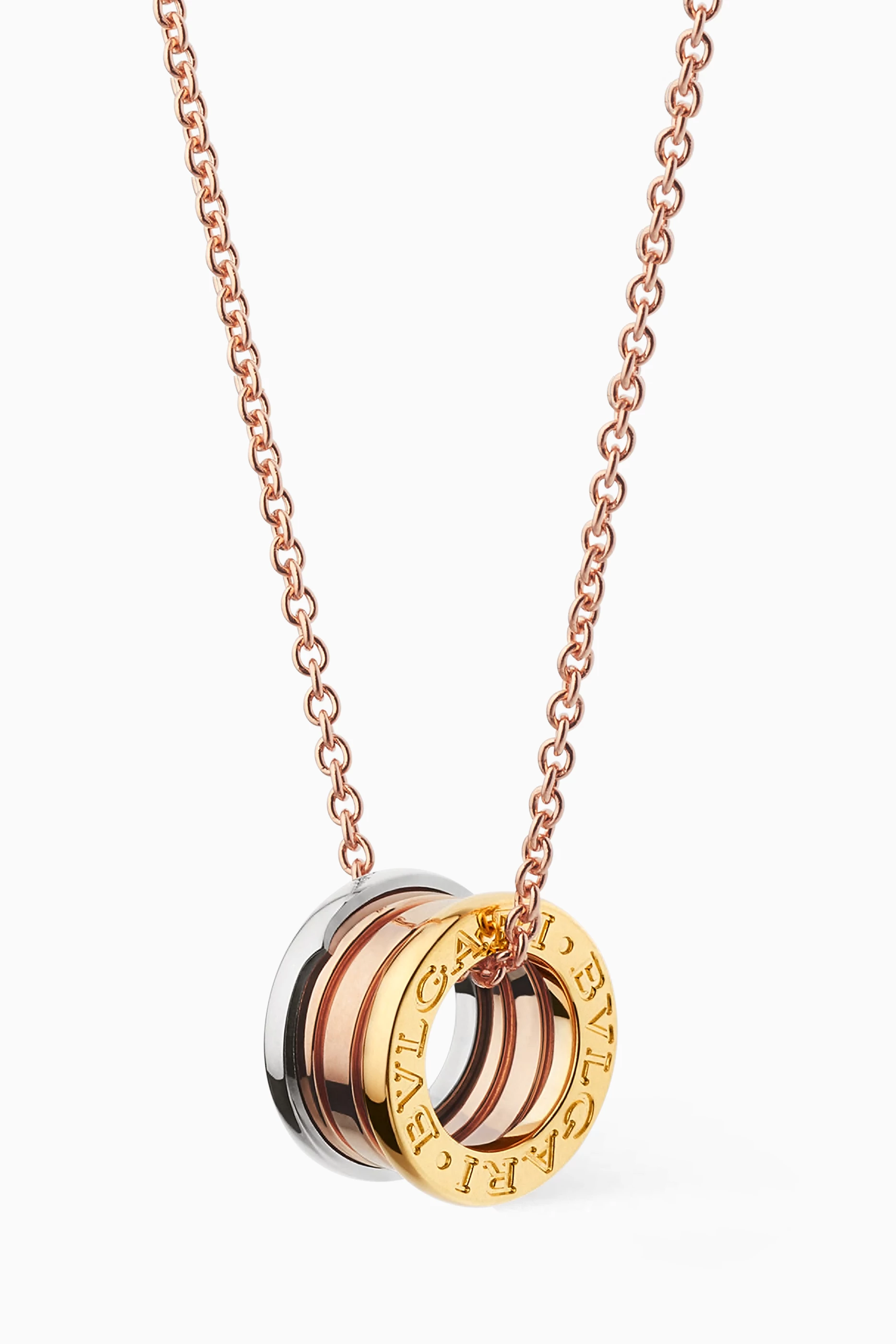 Buy BVLGARI Gold Pink White Yellow Gold B.zero1 Necklace for Women Online Ounass Kuwait