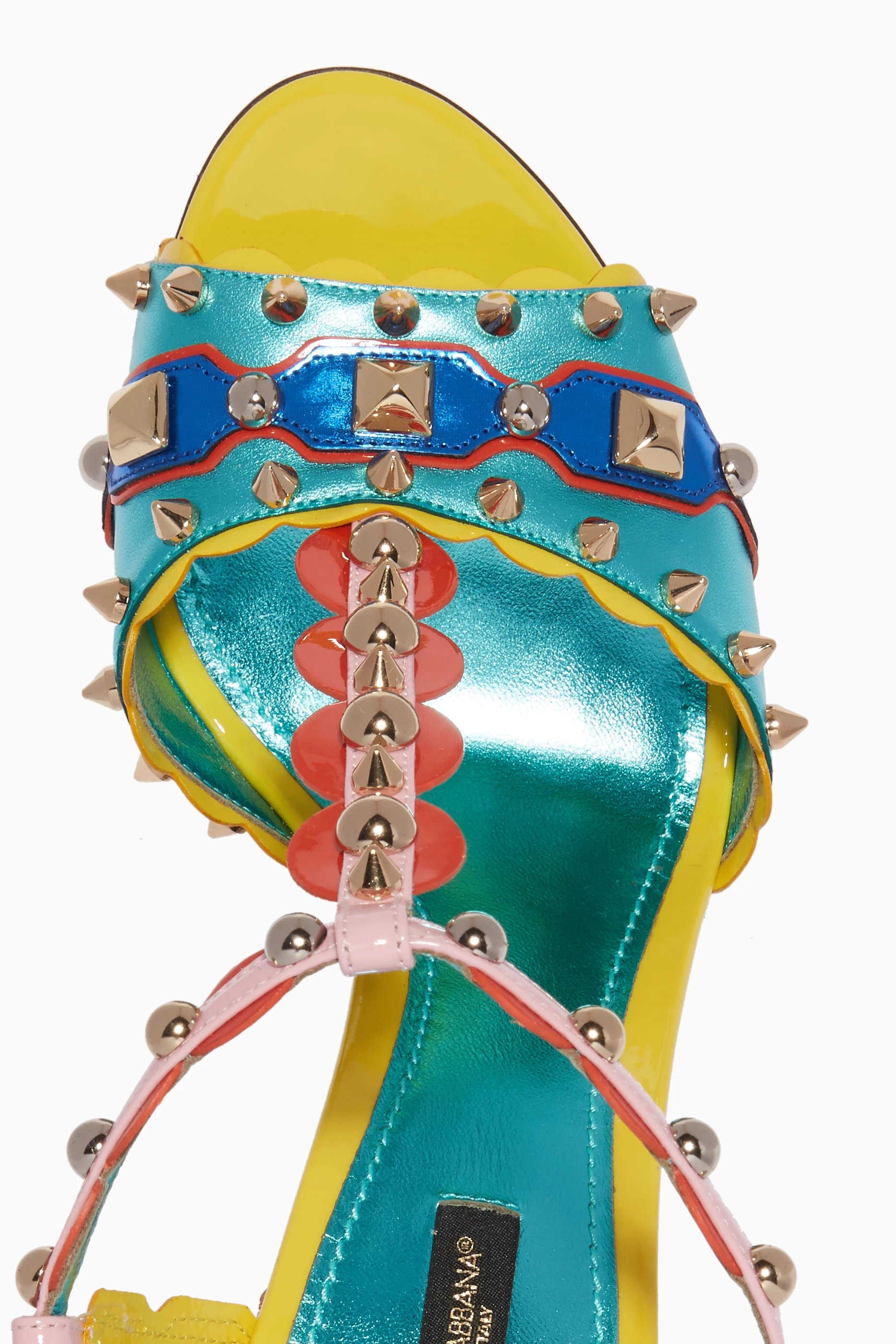 Buy Dolce & Gabbana Blue Multi-Colour Keira Stud-Embellished