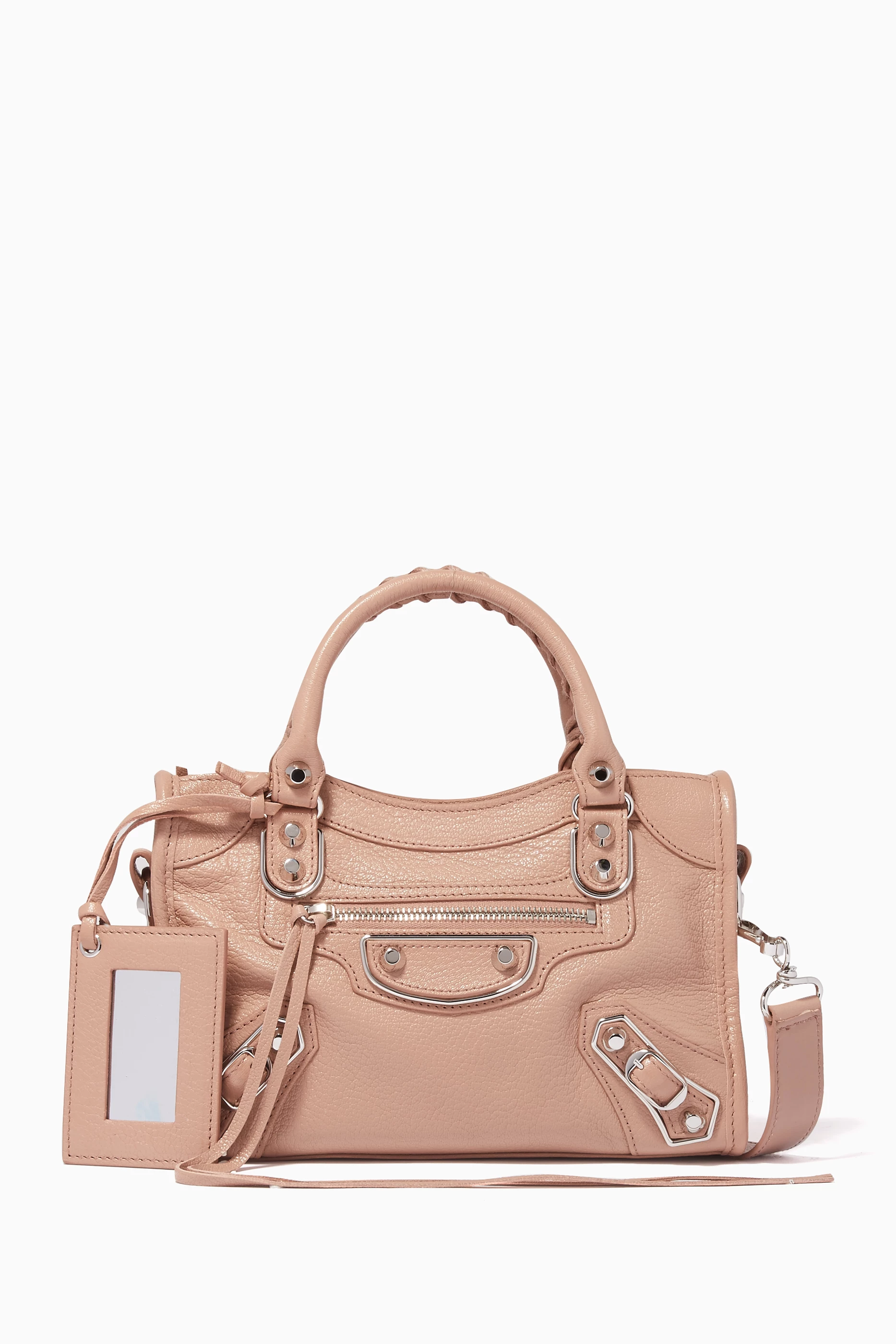 Buy Balenciaga Pink Light-Pink Metallic Edge City Mini Cross-Body