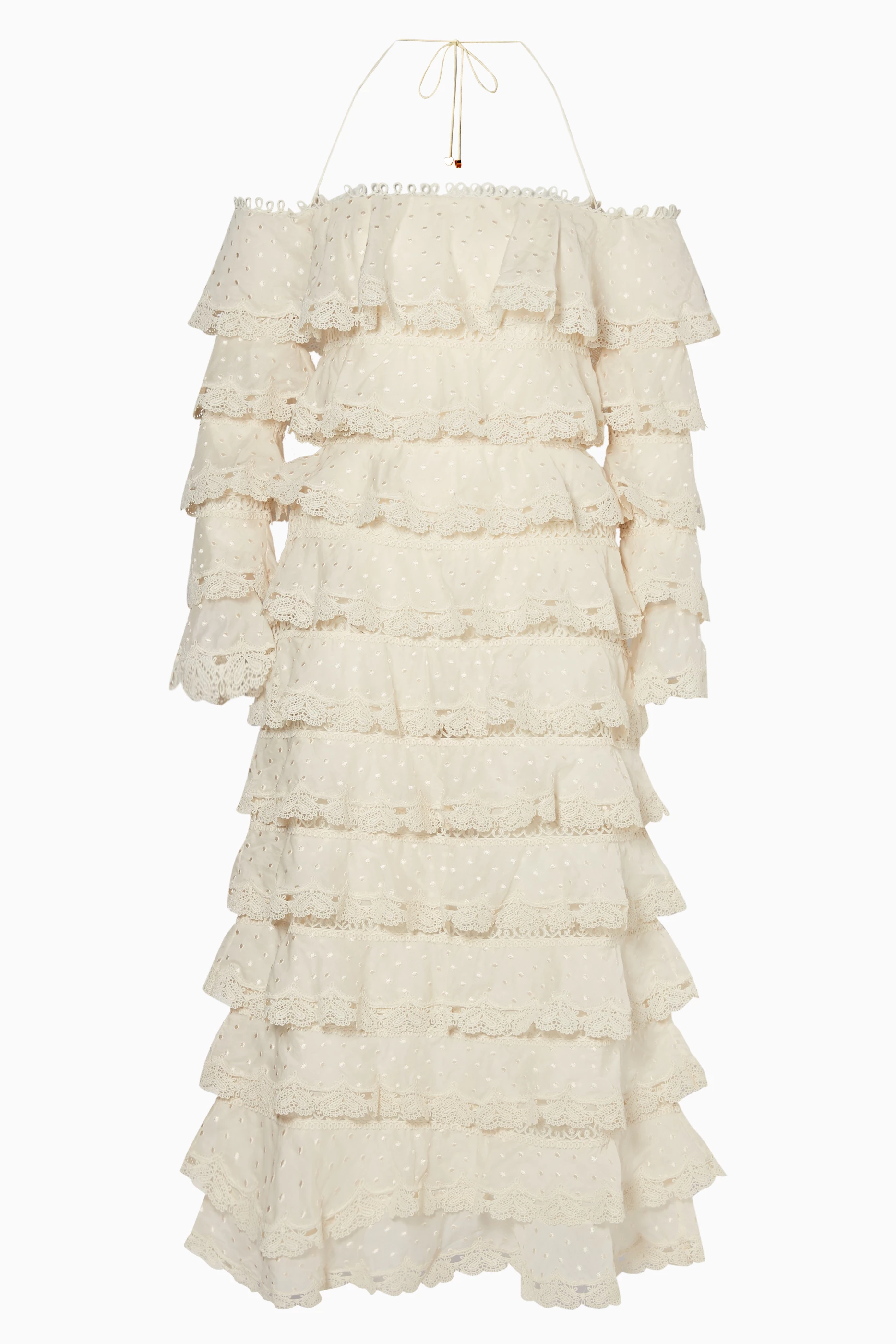 zimmermann painted heart midi dress Buy Zimmermann Neutral Cream Painted Heart Love Midi Dress for Women Online