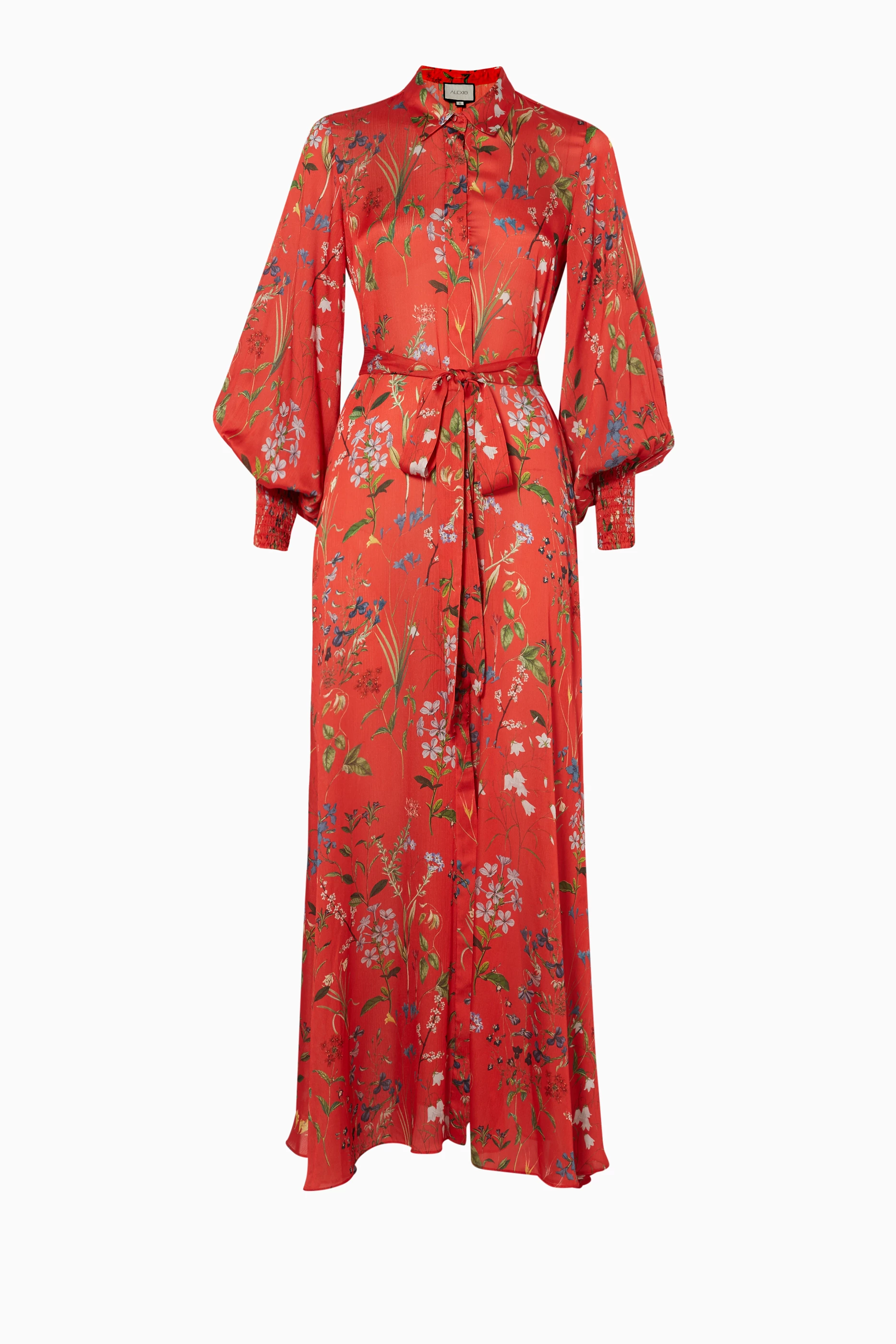 strapless open back dress Vintage Alexis Frilly Lace Red Floral Dress 3 months