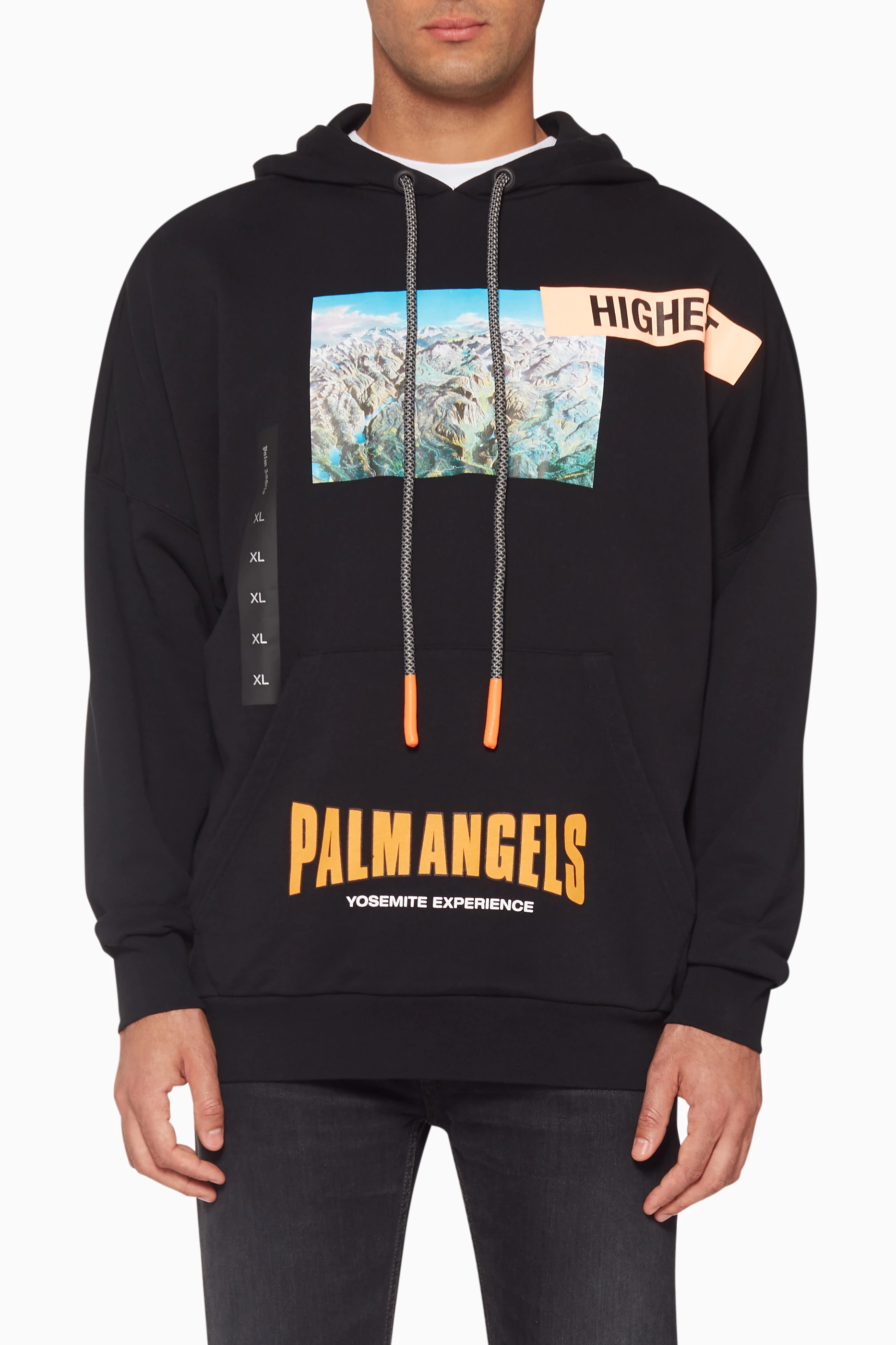Buy Palm Angels Black Black Yosemite Cotton Hoodie for Men Online Ounass Kuwait