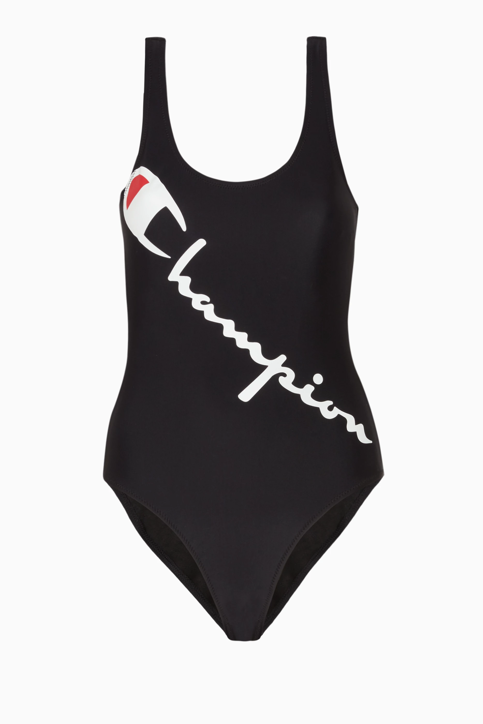 Buy Champion Black Logo Swimsuit for Women Online Ounass Kuwait