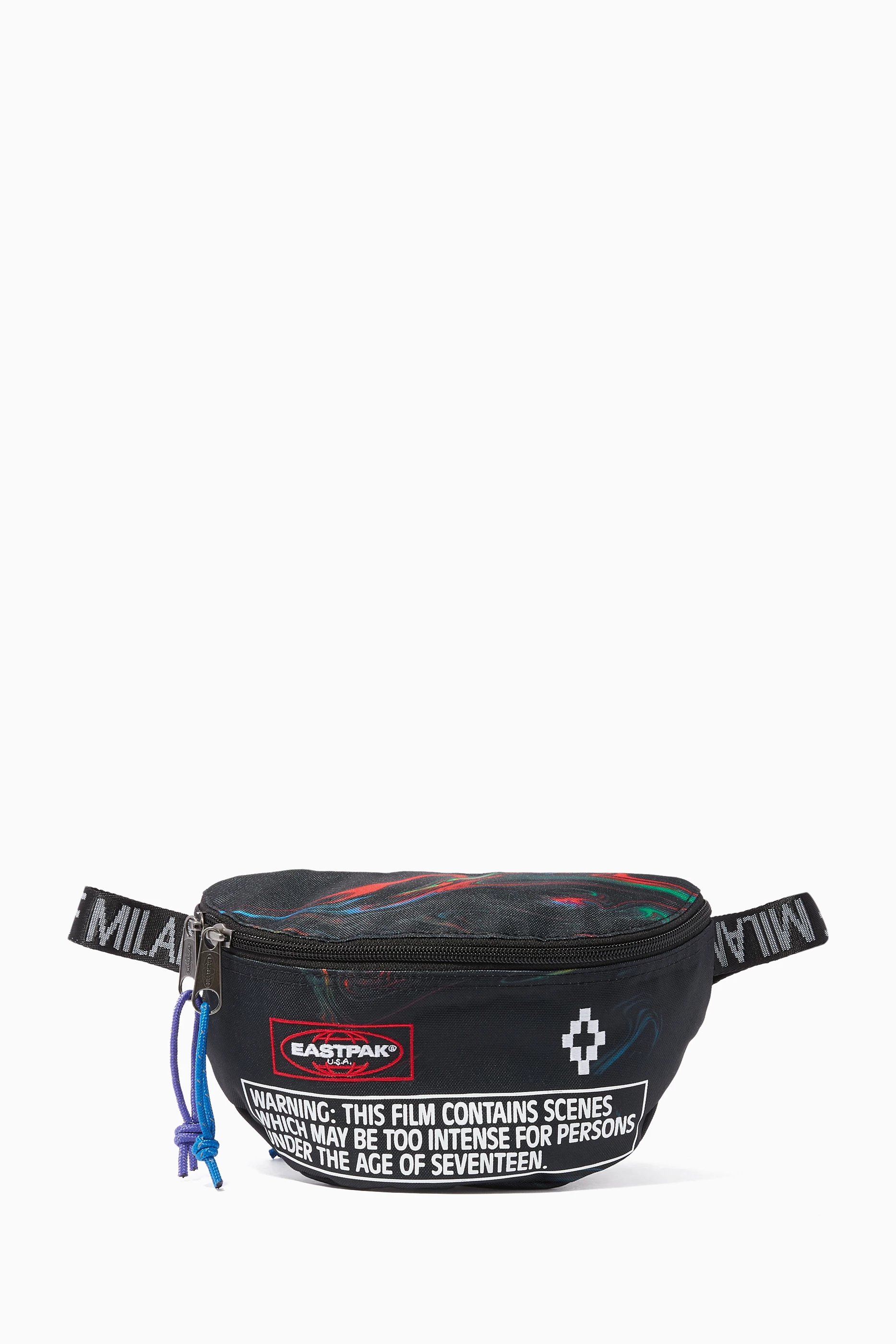 Buy Marcelo Burlon Black Black Eastpack Belt Bag for Men Online 